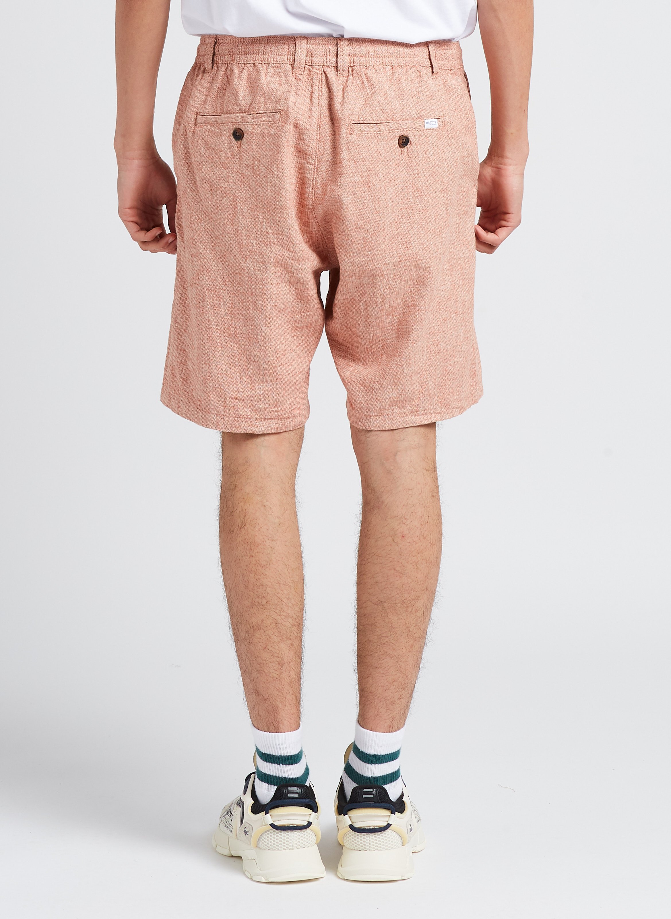 Shorts aus Biobaumwollmischung mit regulärer Passform SELECTED Orange