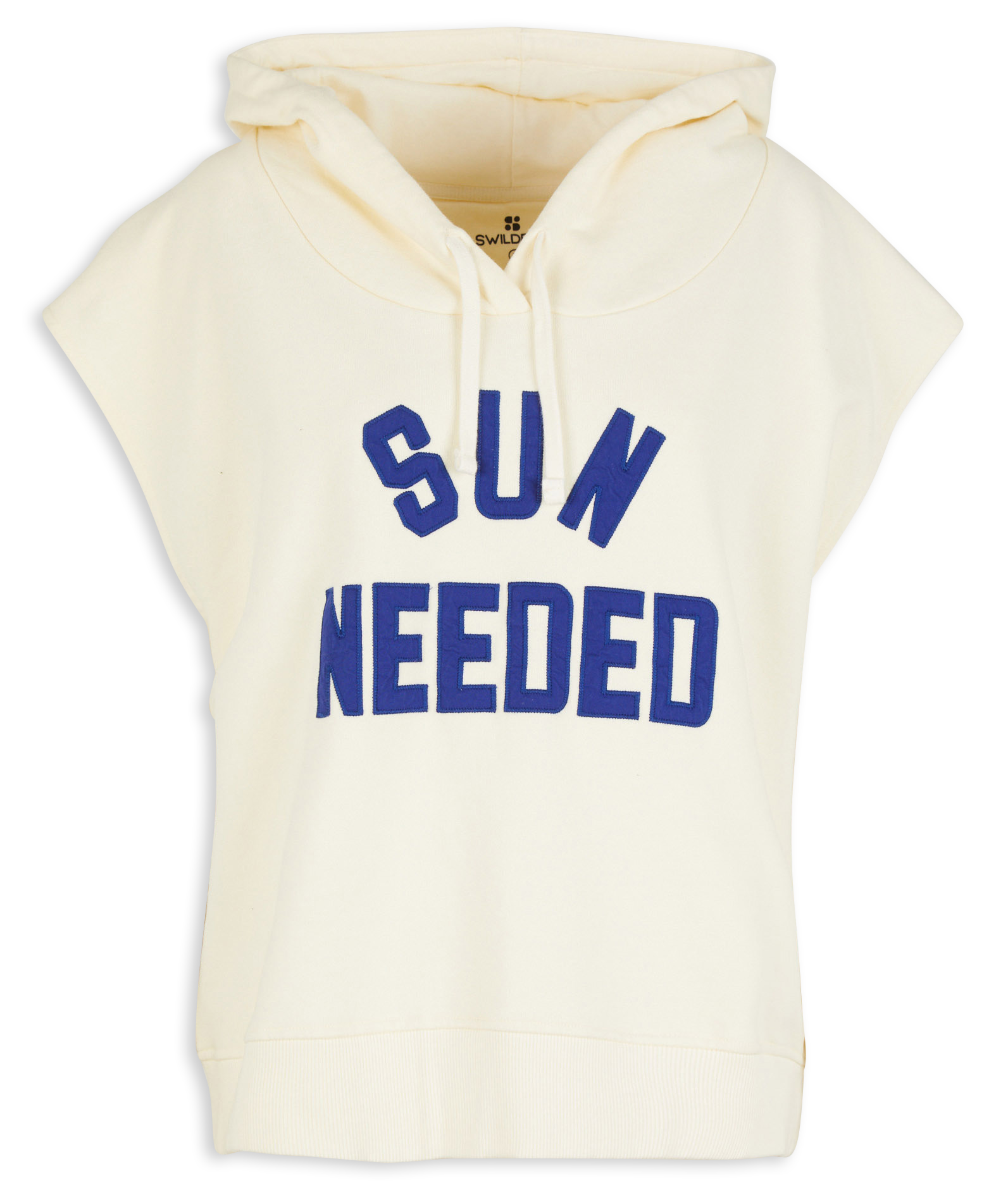 Sweat ample sans manches en coton sérigraphié SWILDENS Blanc