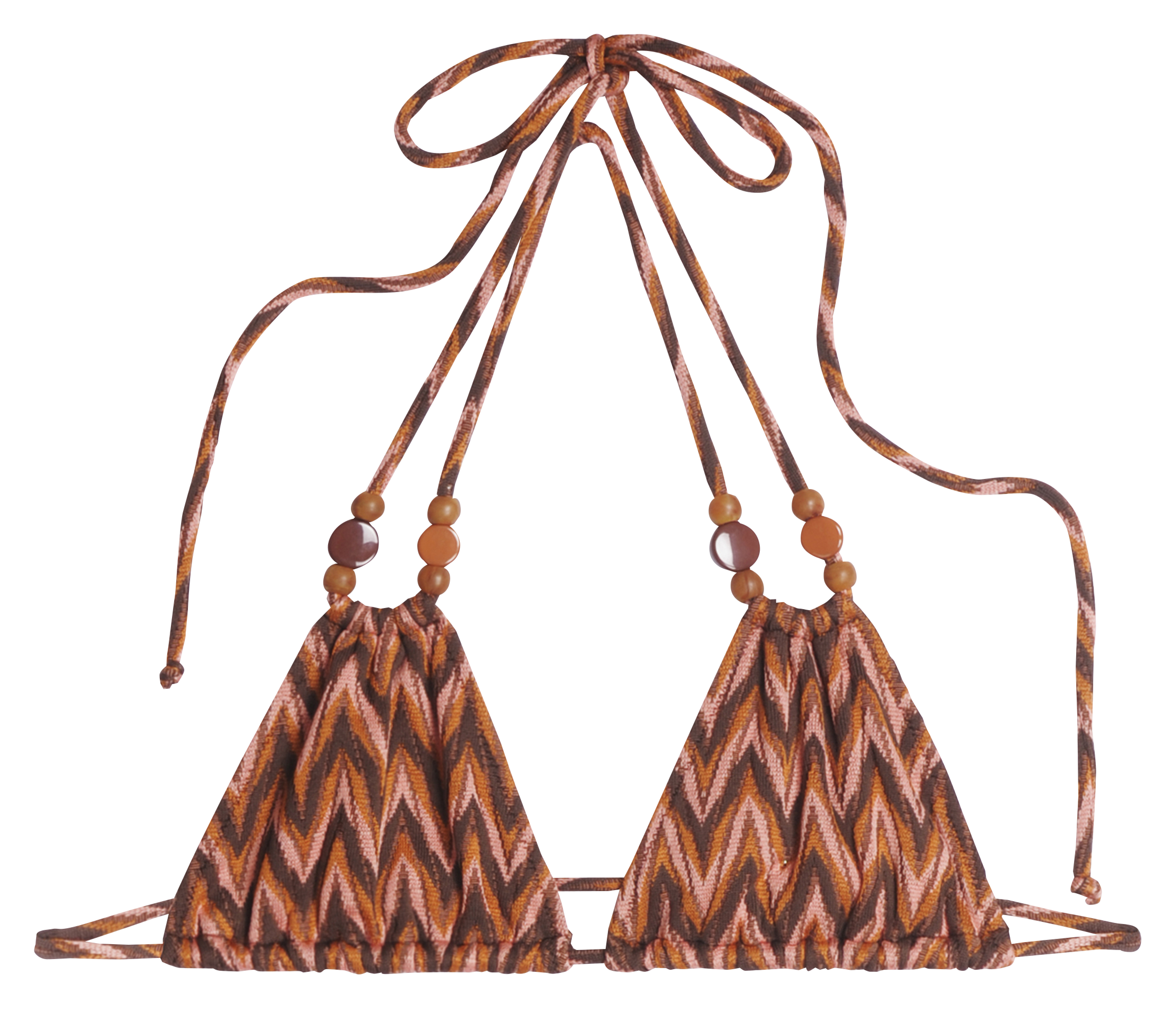 Haut de maillot de bain jacquard ICONE Orange