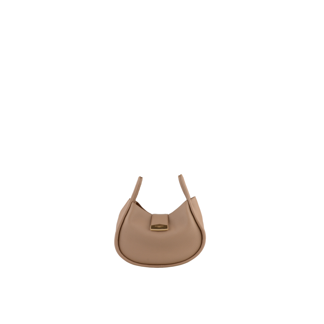 Leather clutch bag POURCHET Brown