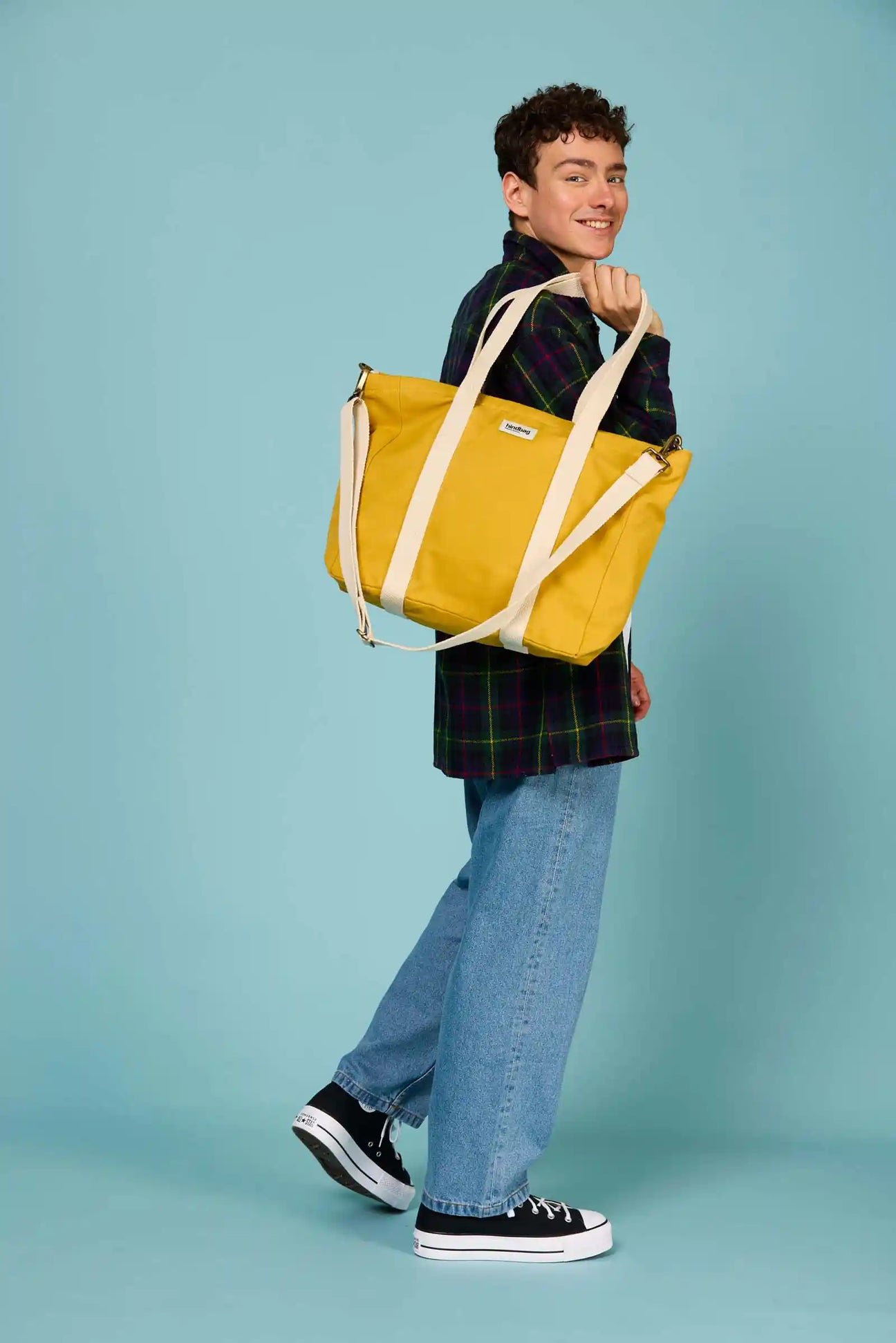 Cotton tote bag HINDBAG Yellow