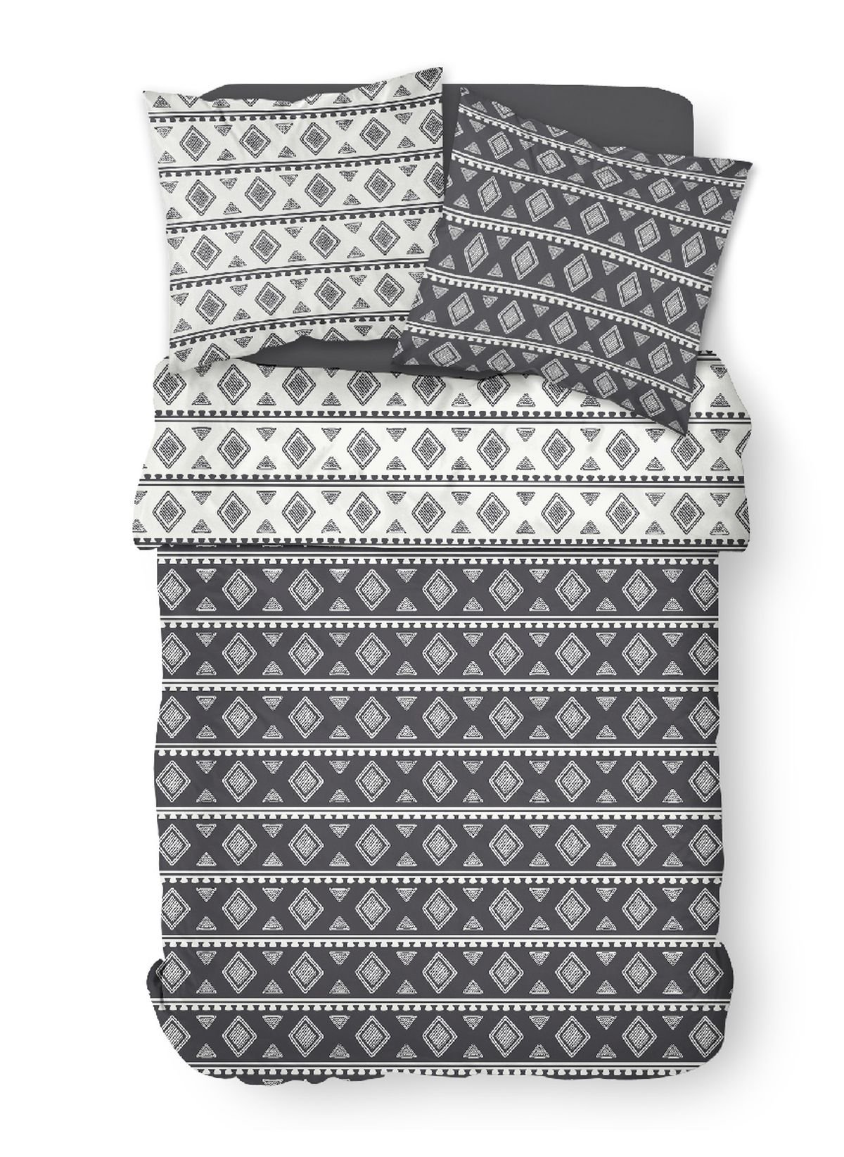 Printed cotton bedding set TODAY LINGE DE MAISON Black