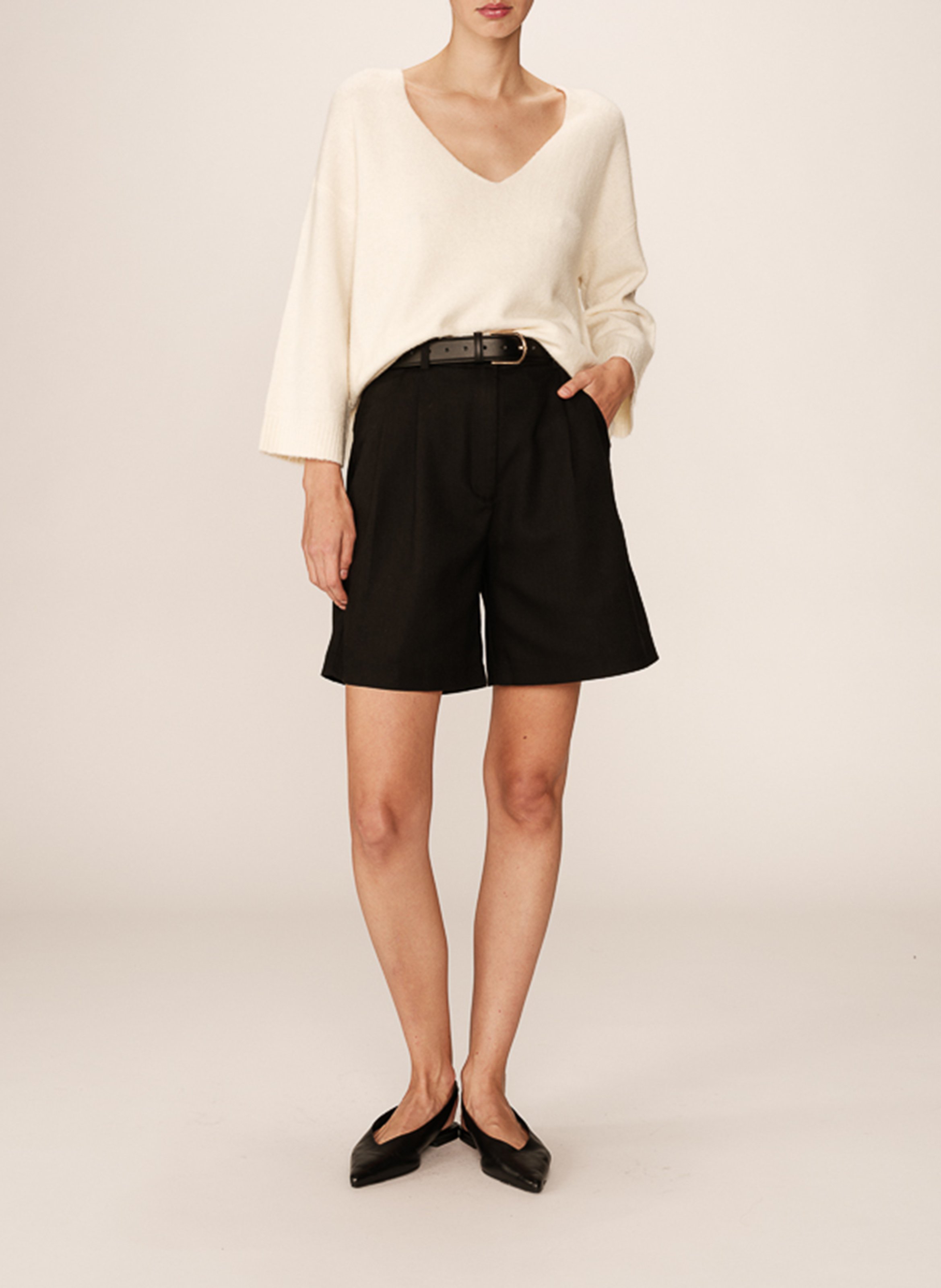 Pull oversize en maille GRACE ET MILA Blanc