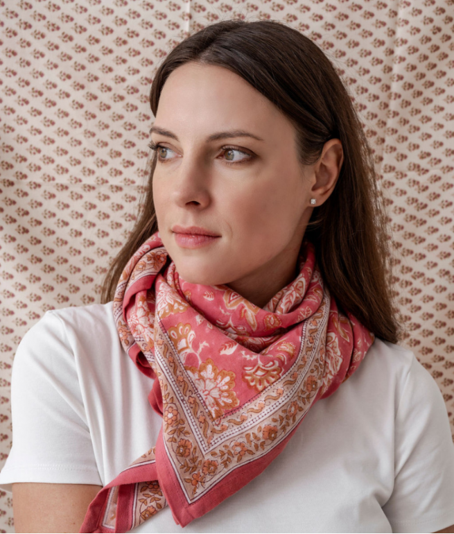 Adult scarf BINDI ATELIER Pink