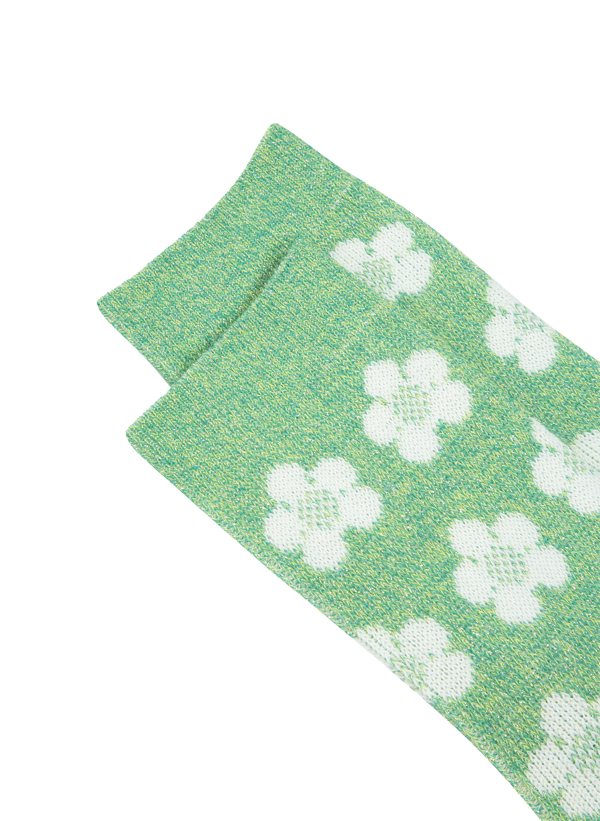 Chaussettes en coton bio mélangé imprimé ANT45 Vert