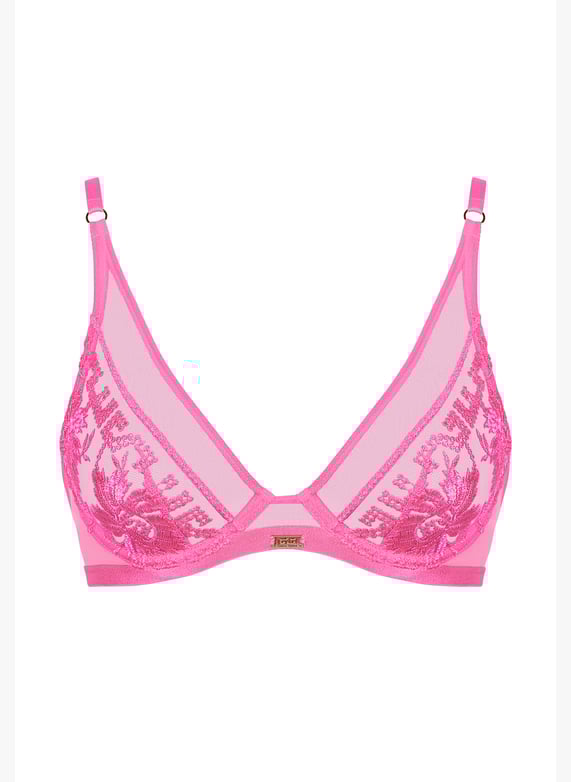 A la Folie kohl black underwired triangle bra | Pink by AUBADE A la Folie kohl black underwired triangle bra Pink