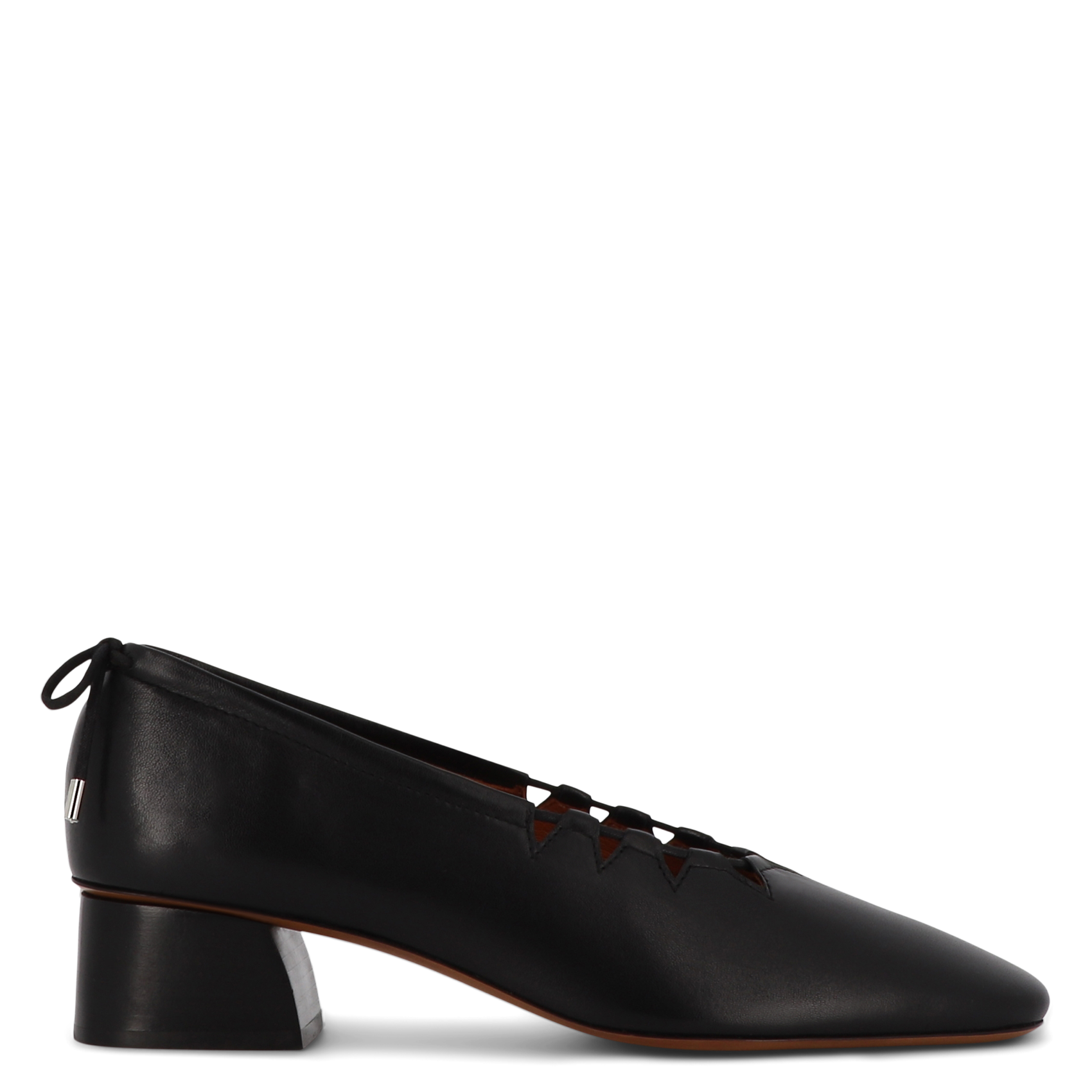 Heeled leather ballet pumps SOCQUE PARIS Black