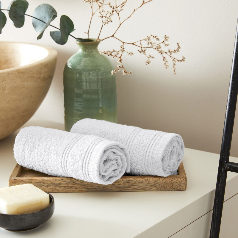 100% combed cotton hand towel COTON PUR White