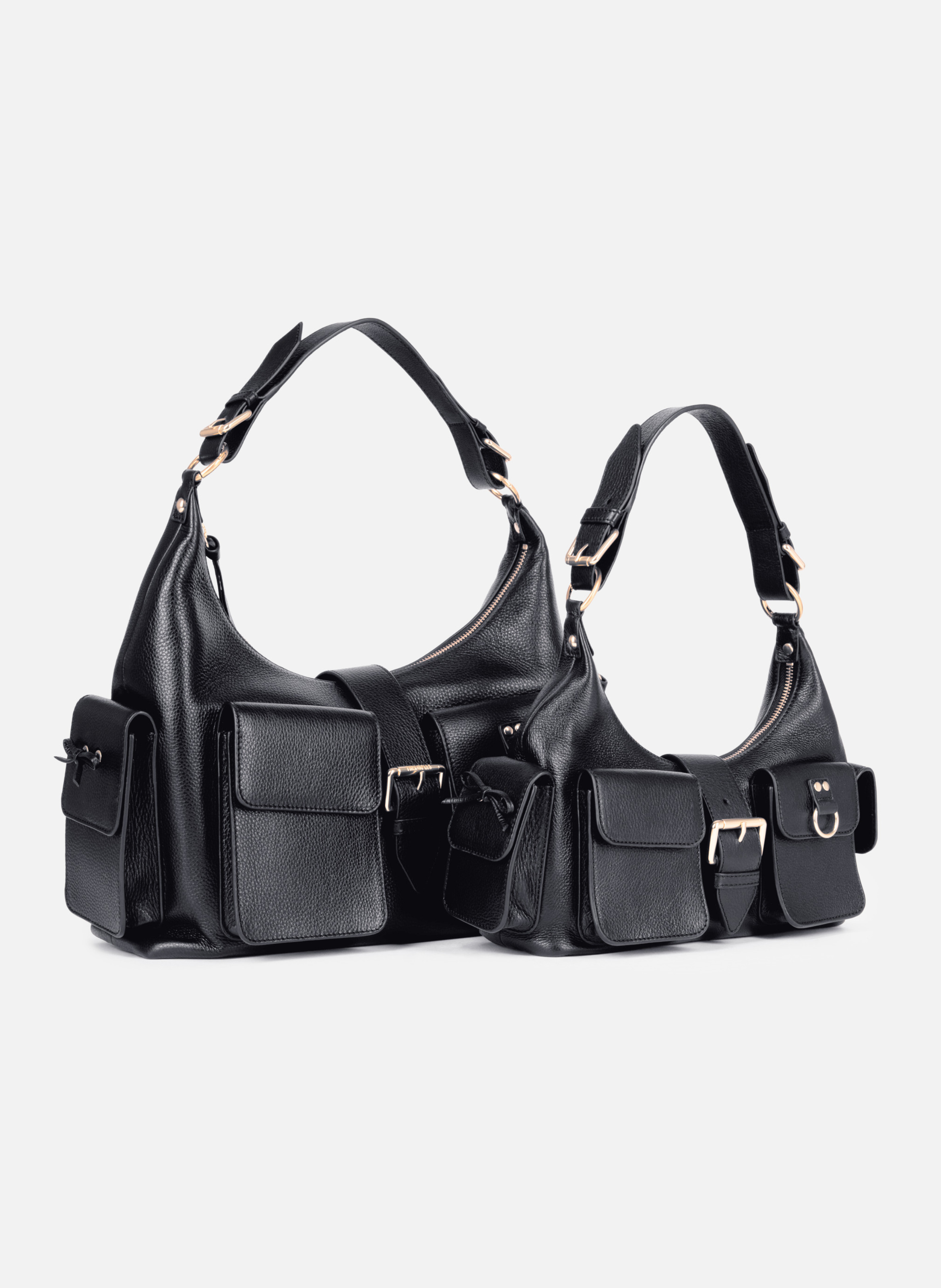 Amelia grained leather bag THE KOOPLES Black