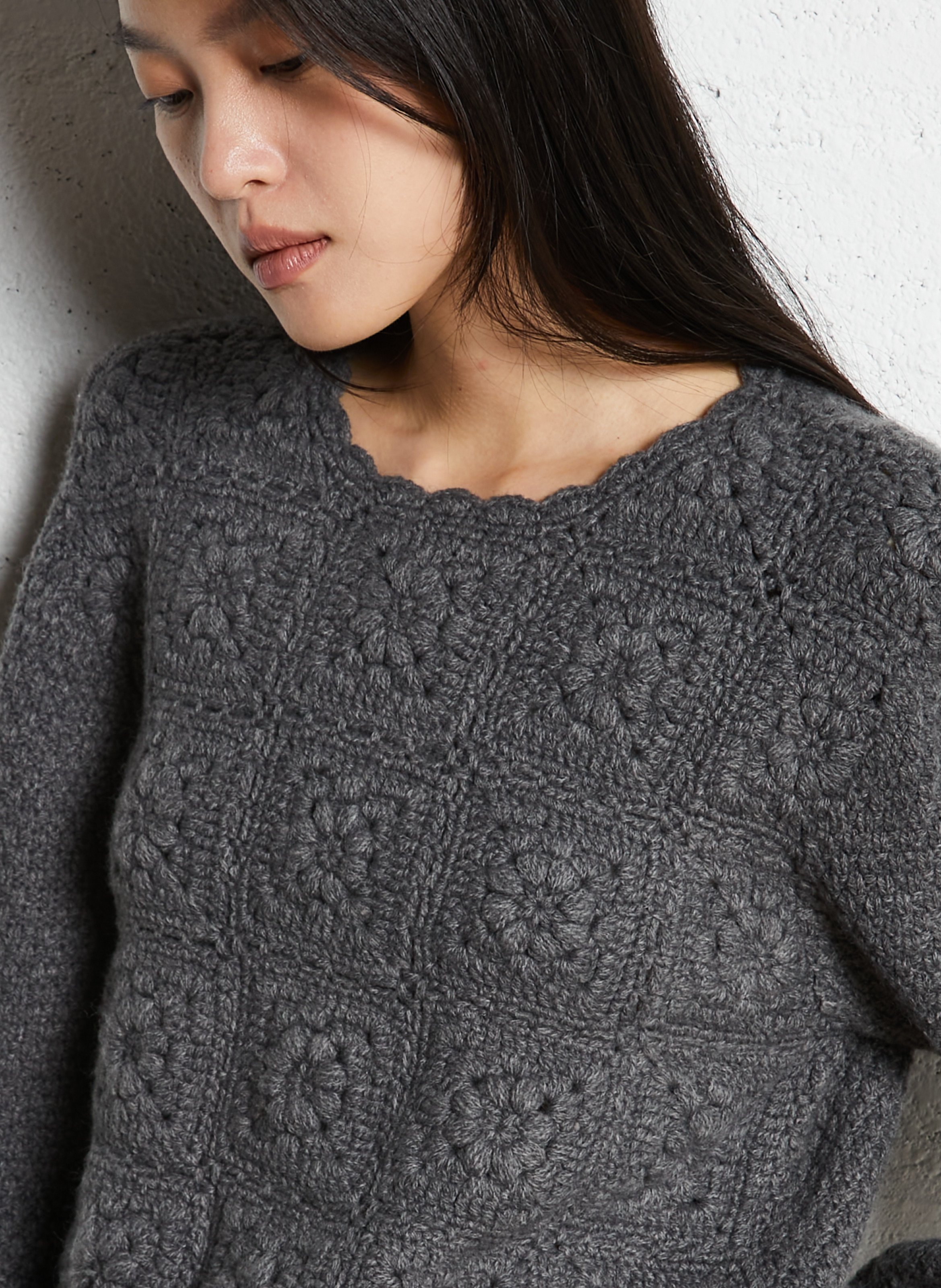 High-neck sweater LOUISE MISHA Grey