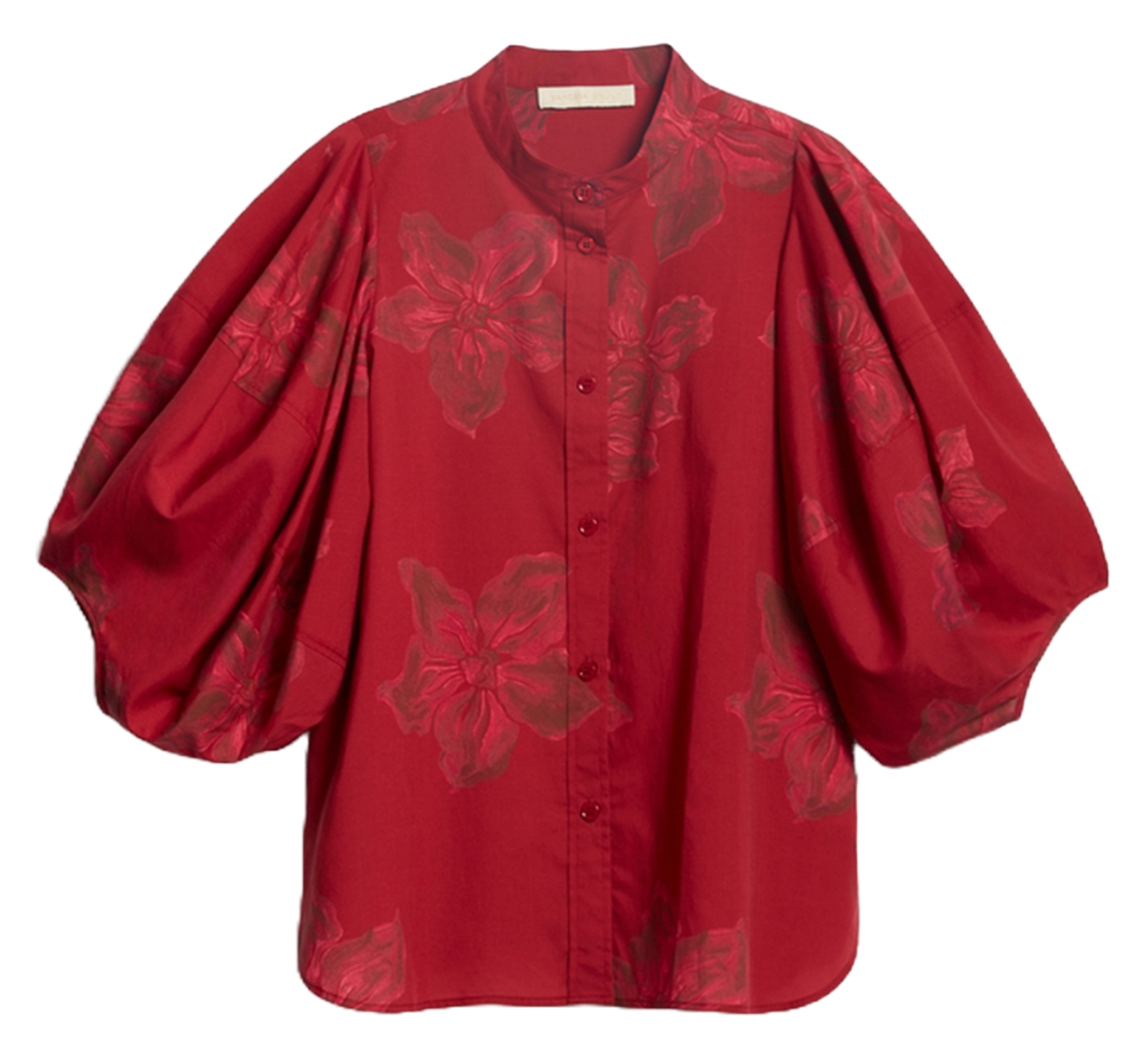 Gedrukte blouse met pofmouwen VANESSA BRUNO Rood