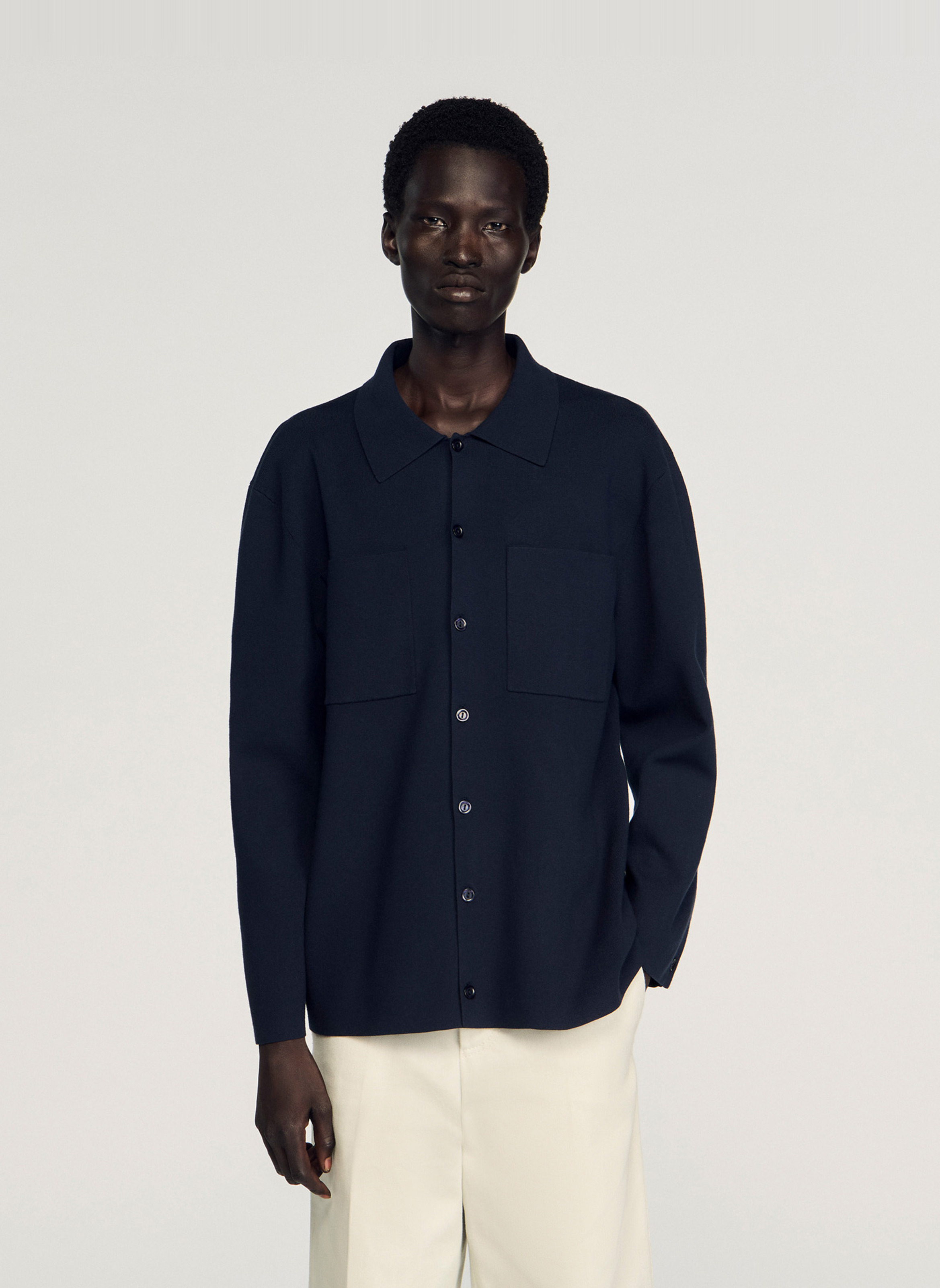 Vest met klassieke kraag SANDRO Blauw