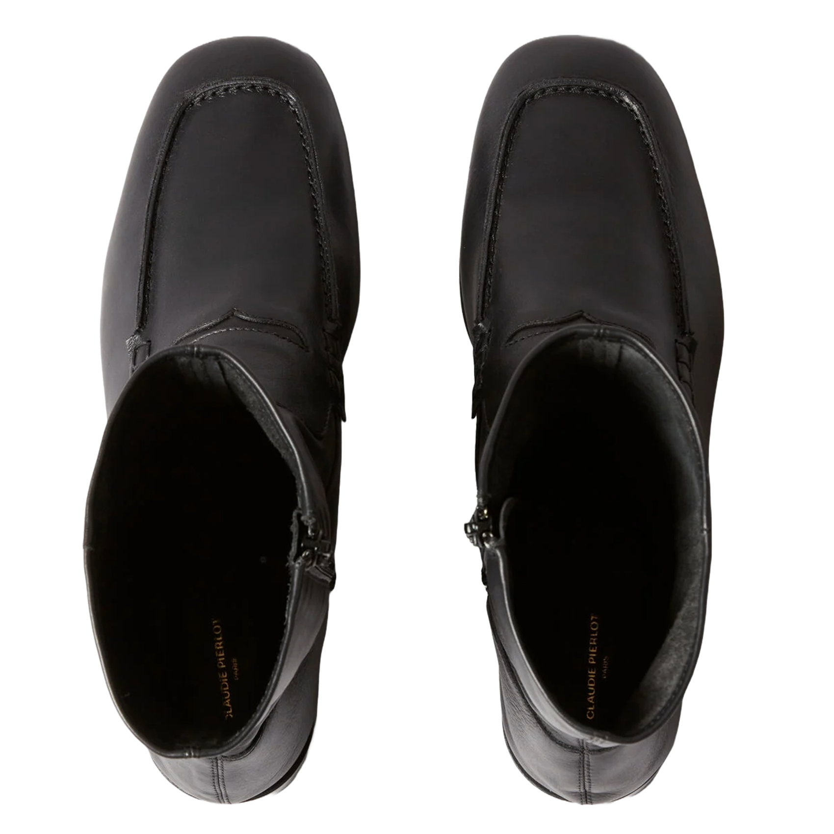 Bottines zippées en cuir CLAUDIE PIERLOT Noir