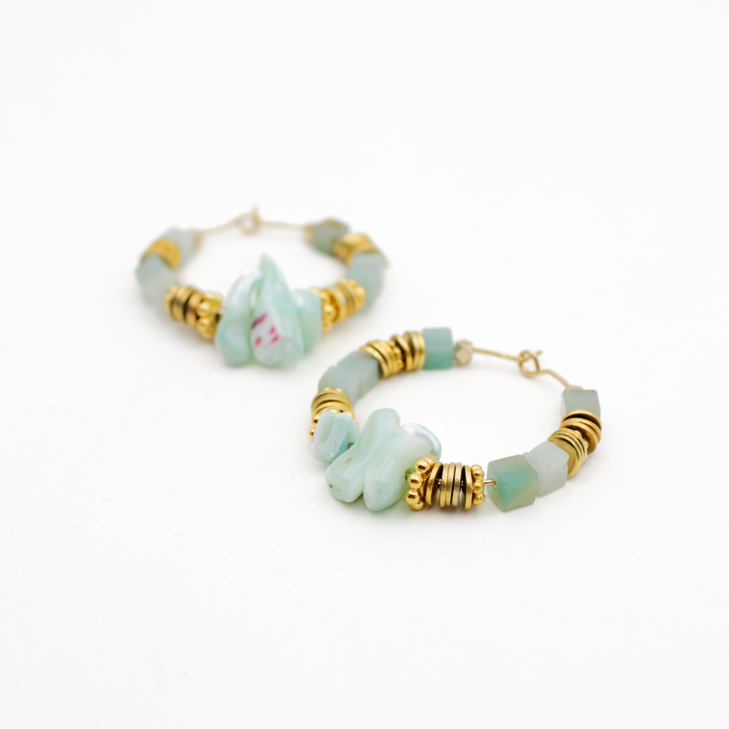 Créoles heishi - joe L'ATELIER DES DAMES Golden