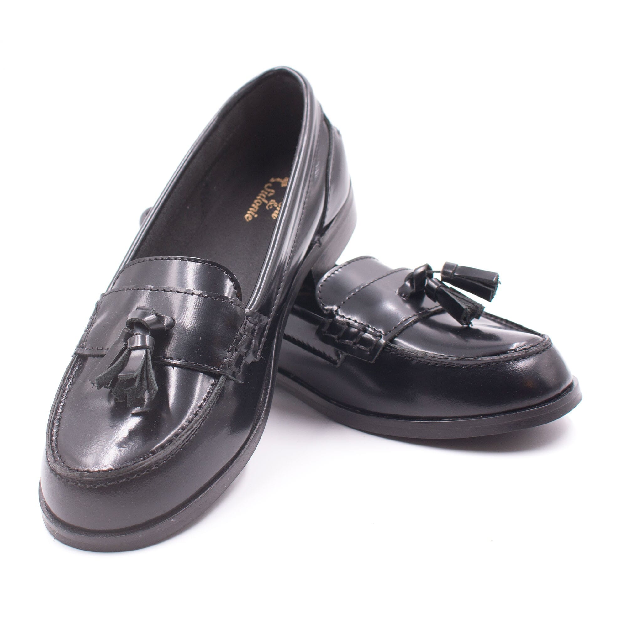 Girl's moccasins with pompoms Boni & Sidonie Black