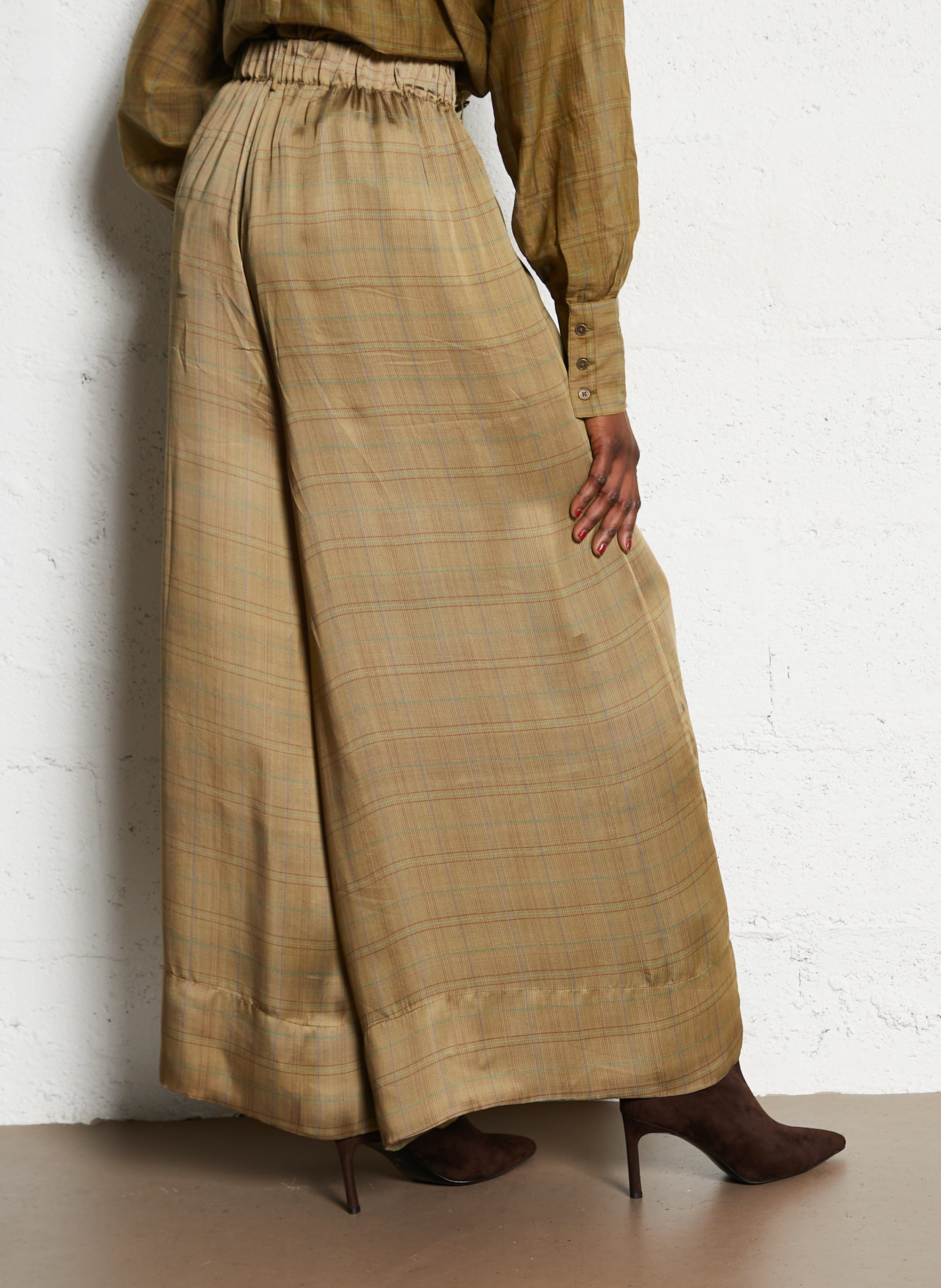 Pantalon large imprimé MES DEMOISELLES Kaki