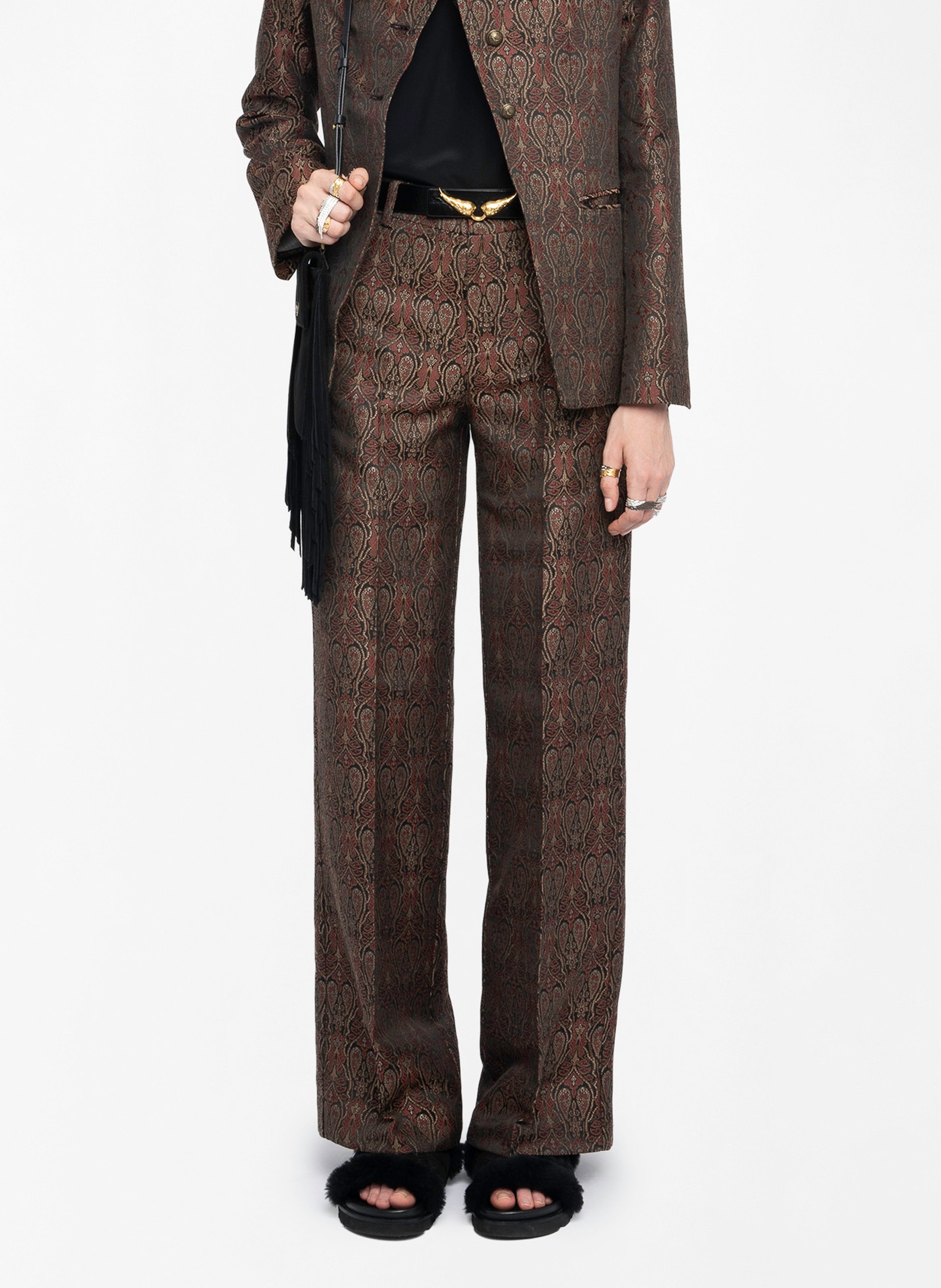 Jacquard straight pants ZADIG&VOLTAIRE Black