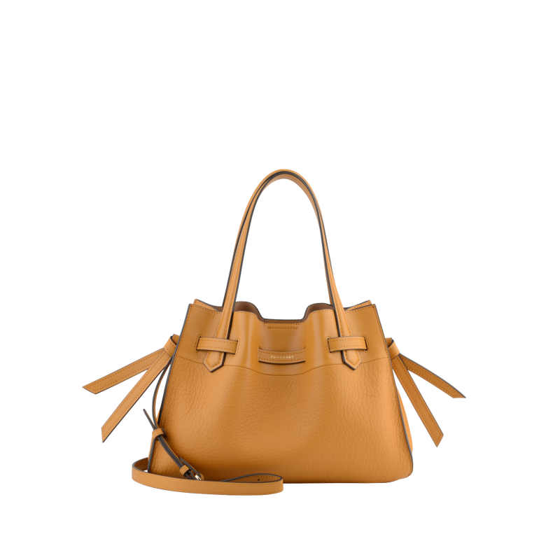 Handbag - cowhide leather POURCHET Red