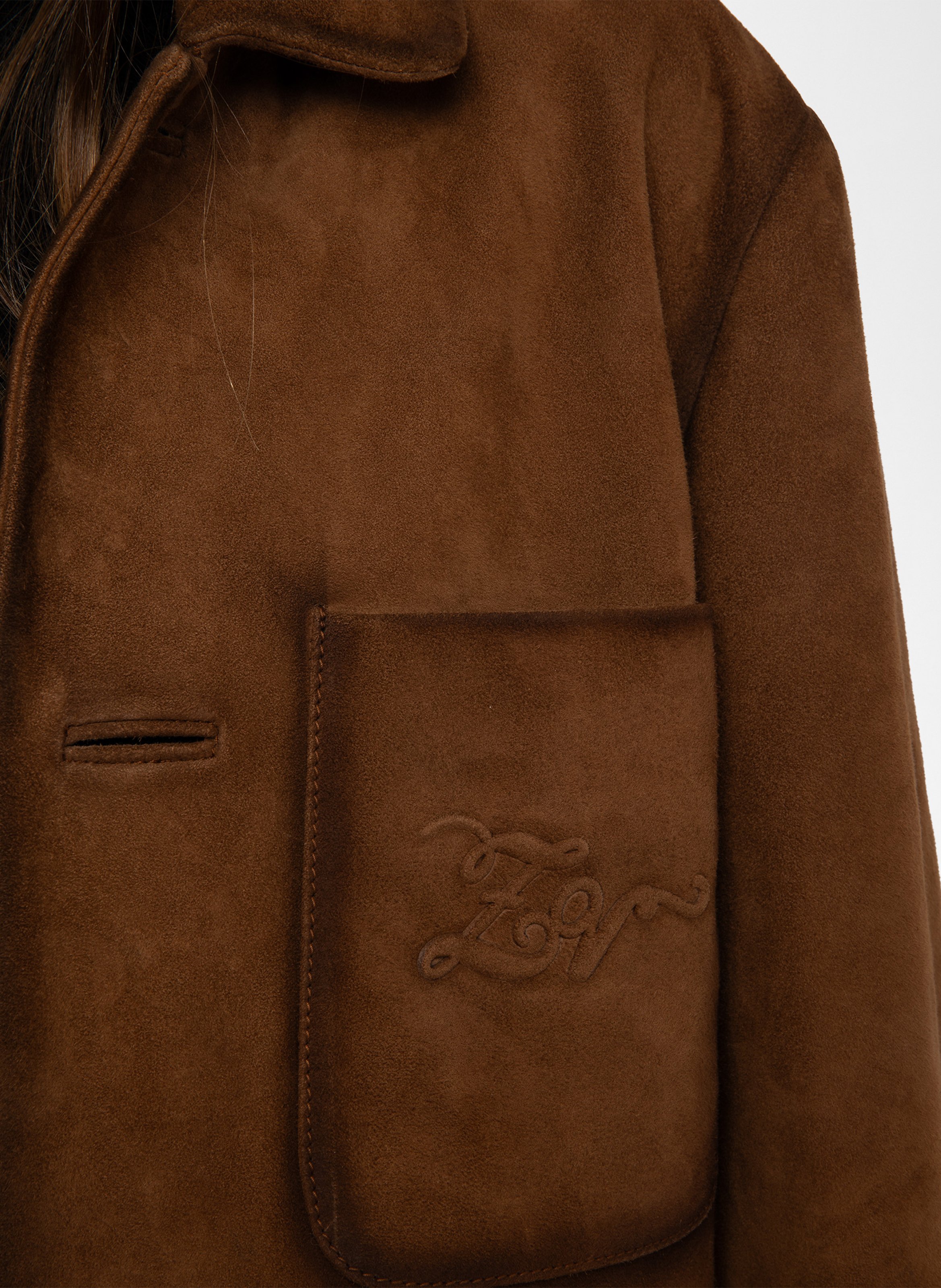 Leather jacket with classic collar ZADIG&VOLTAIRE Brown