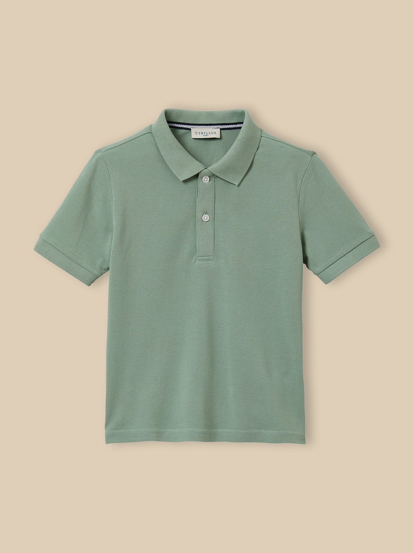 Organic cotton polo shirt CYRILLUS Blue