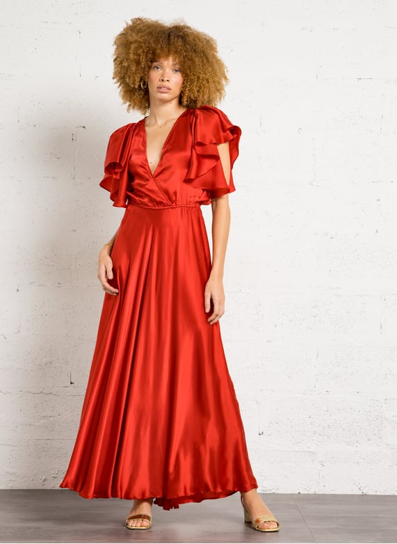 mes demoiselles silk v neck maxi dress Mes Demoiselles Silk V-Neck Maxi Dress by Mes Demoiselles