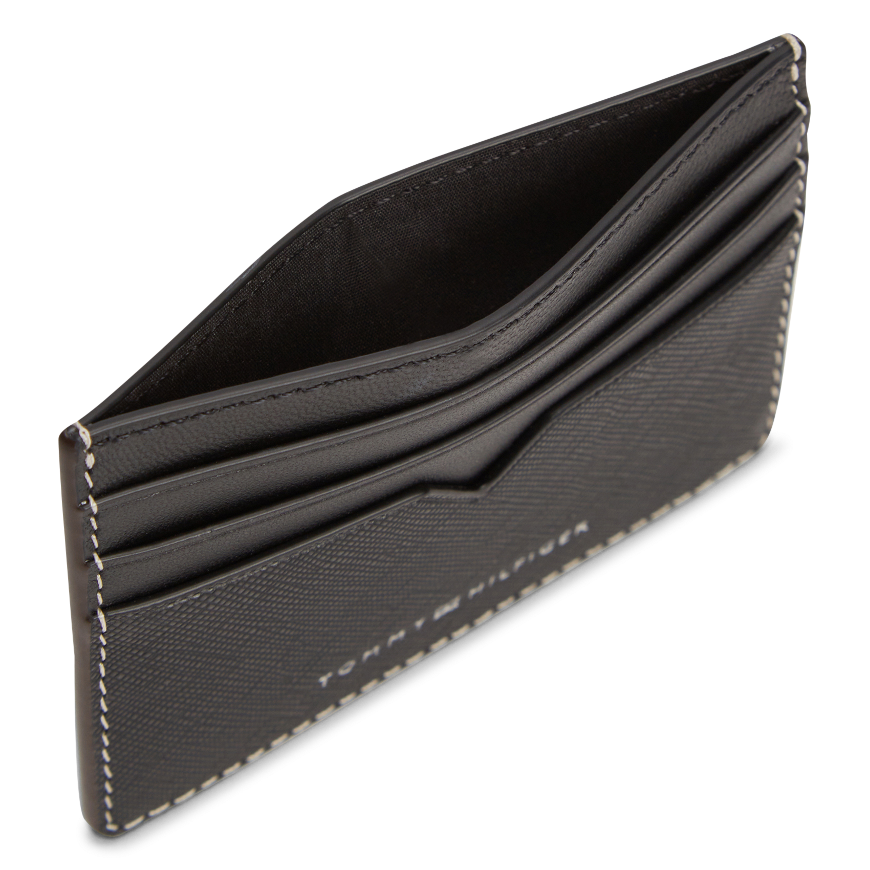 - 100% leer, - 6 kaarthoudersplitten, - 1 centrale zak, - Afmetingen: L10 x H7 cm. TOMMY HILFIGER Zwart