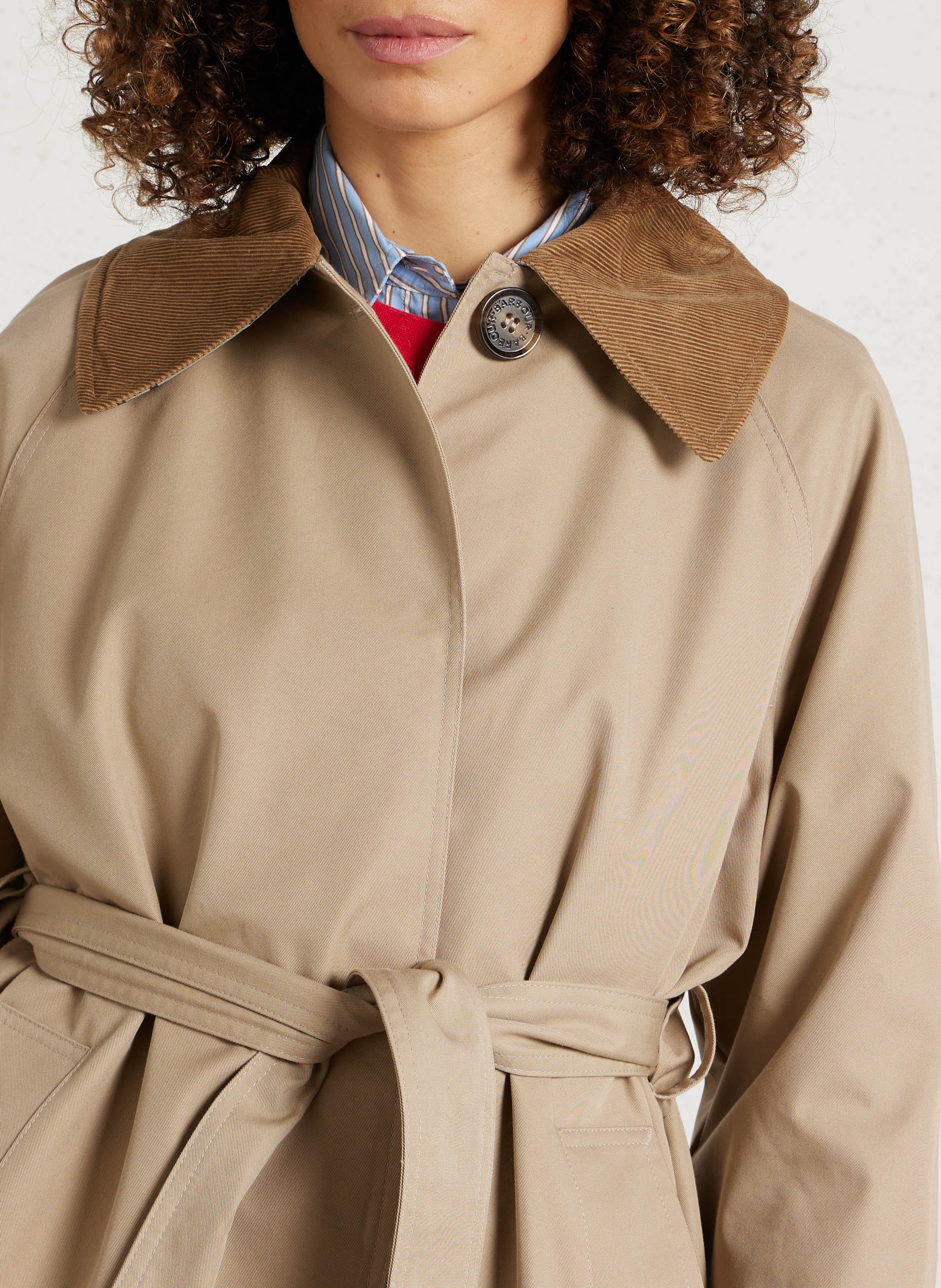Veste longue oversize ceinturée BARBOUR Beige