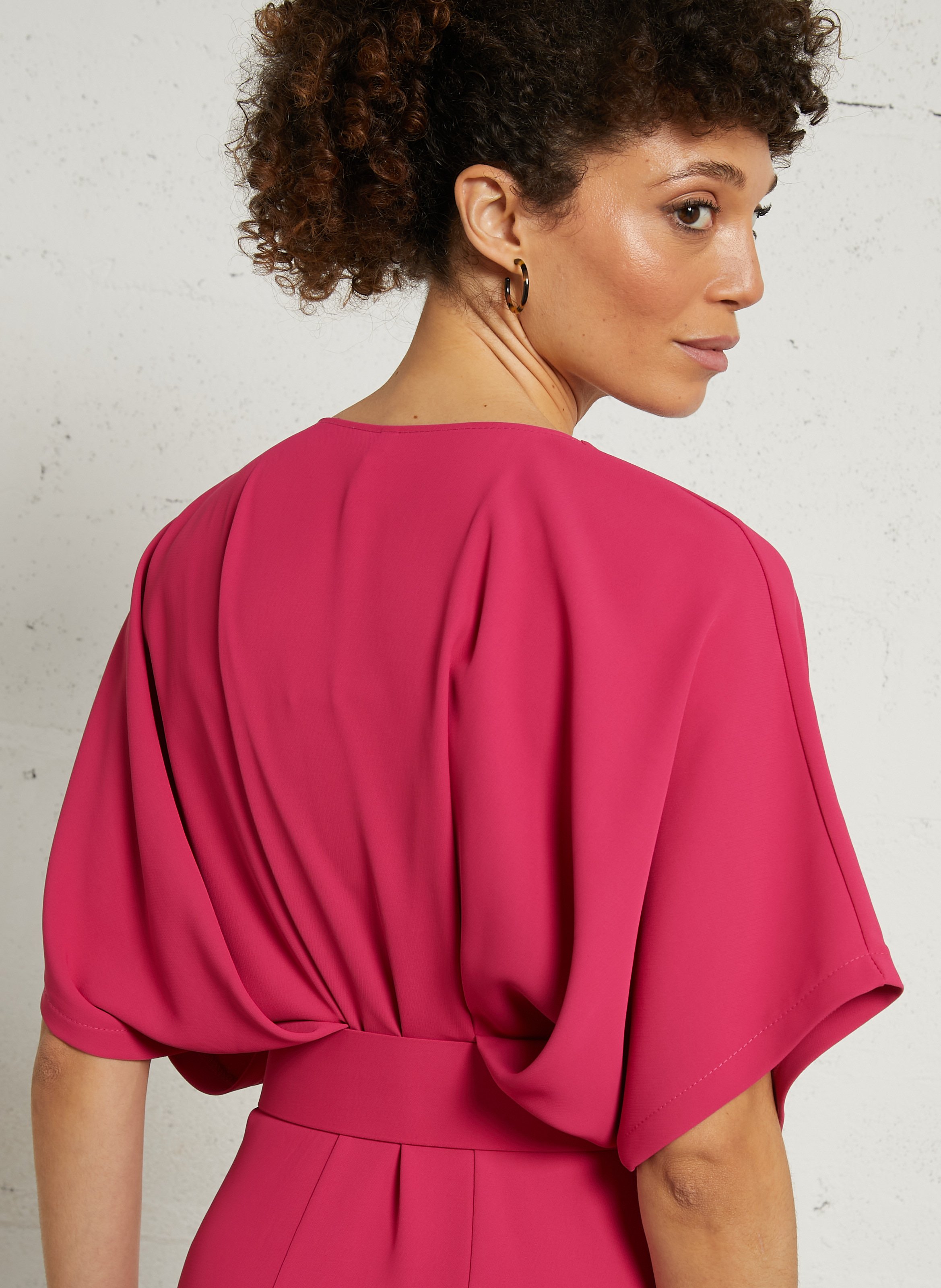 Lange jurk met ronde hals IMPERIAL Pink