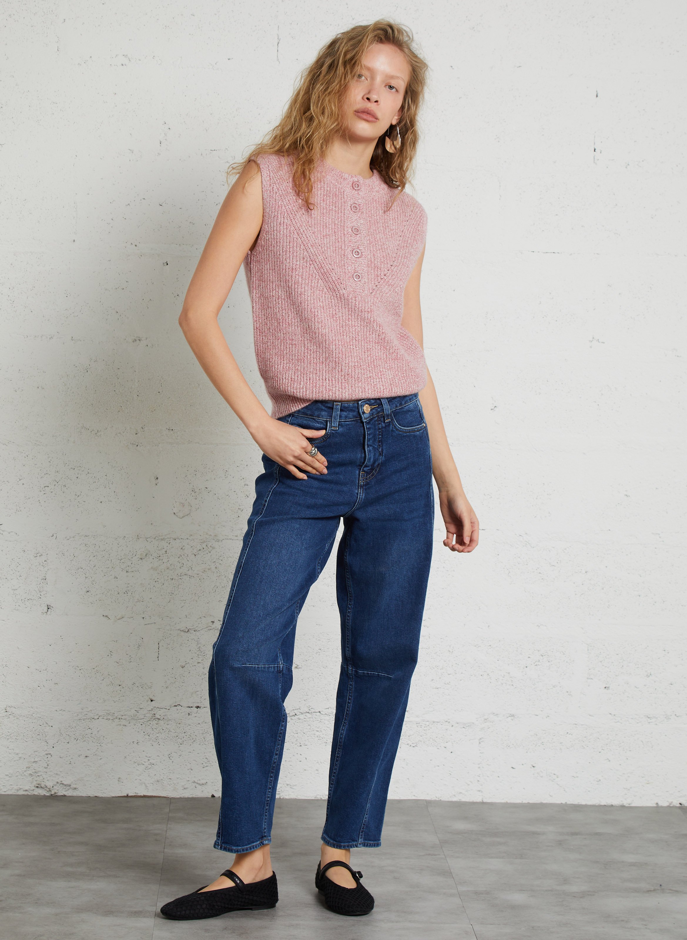 Alpaca wool sweater MAISON 123 Pink