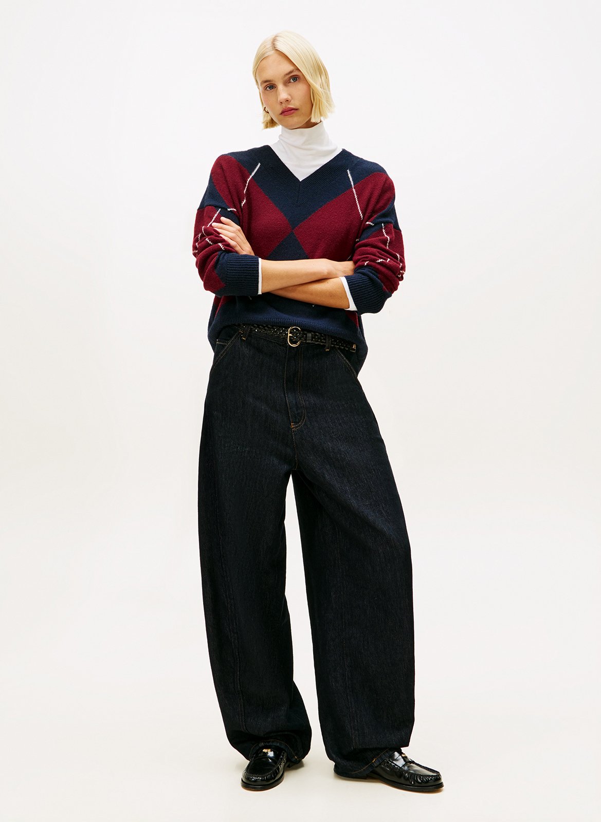 Mocassins en cuir TOMMY HILFIGER Noir