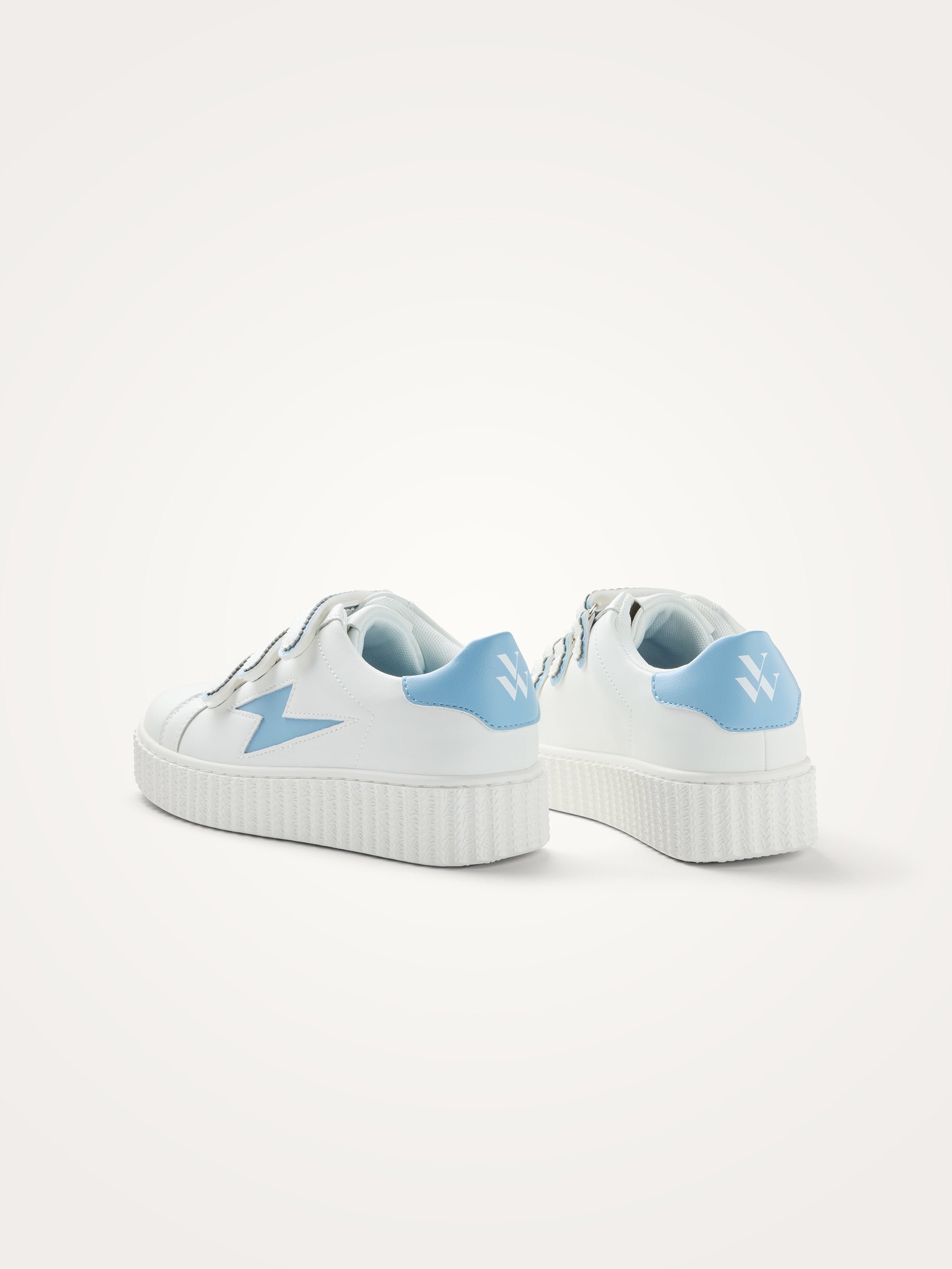 Low sneakers with scalloped Velcro straps VANESSA WU Blue