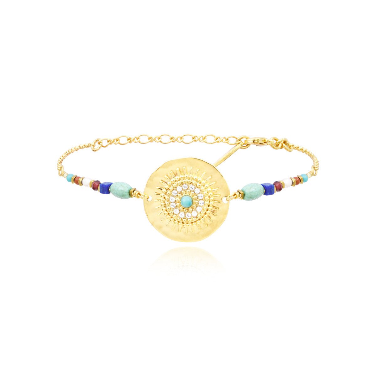 Adjustable fine bracelet   gold-plated SATELLITE PARIS