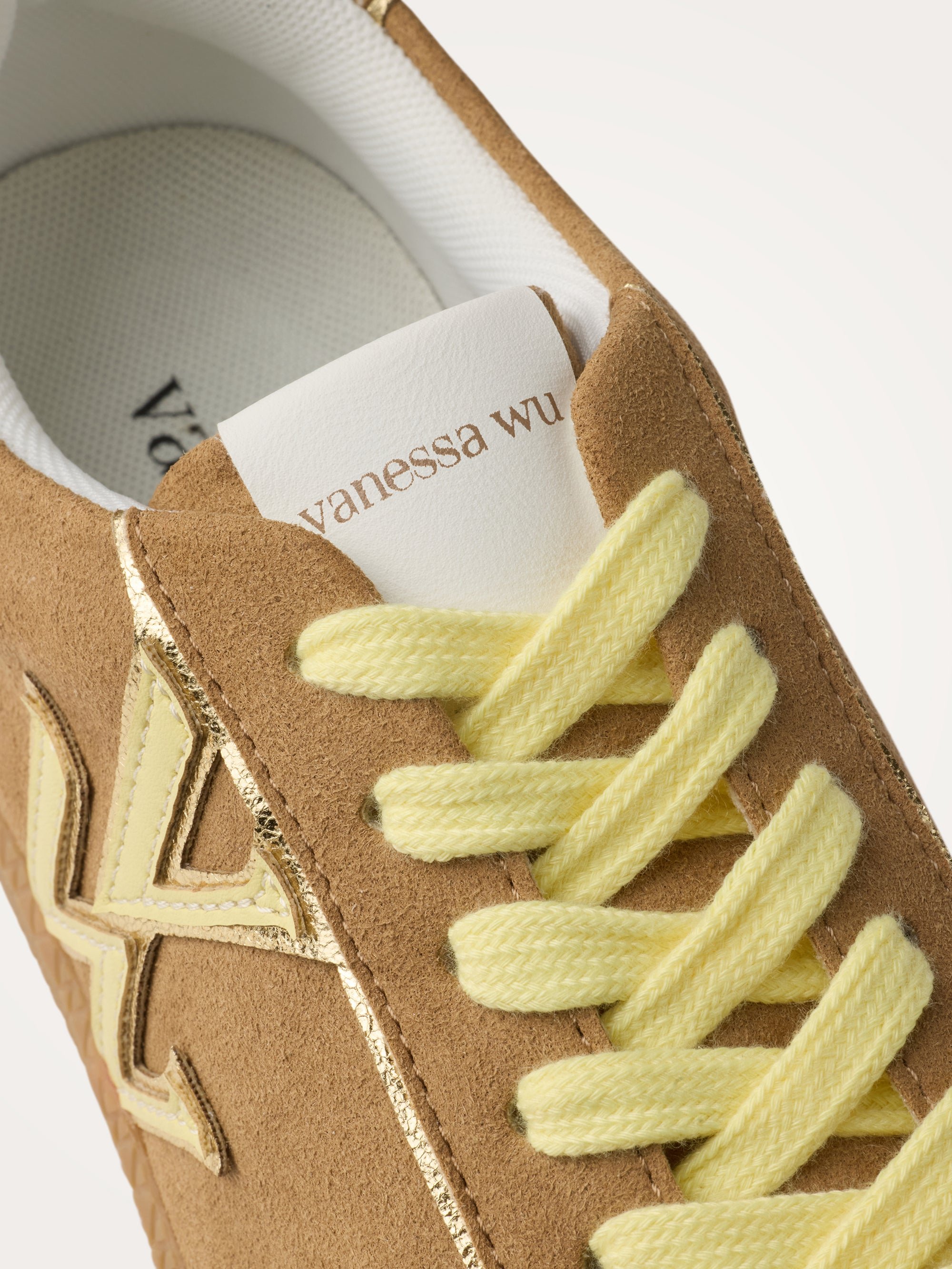 Sneakers with monogram on retro sole VANESSA WU Brown