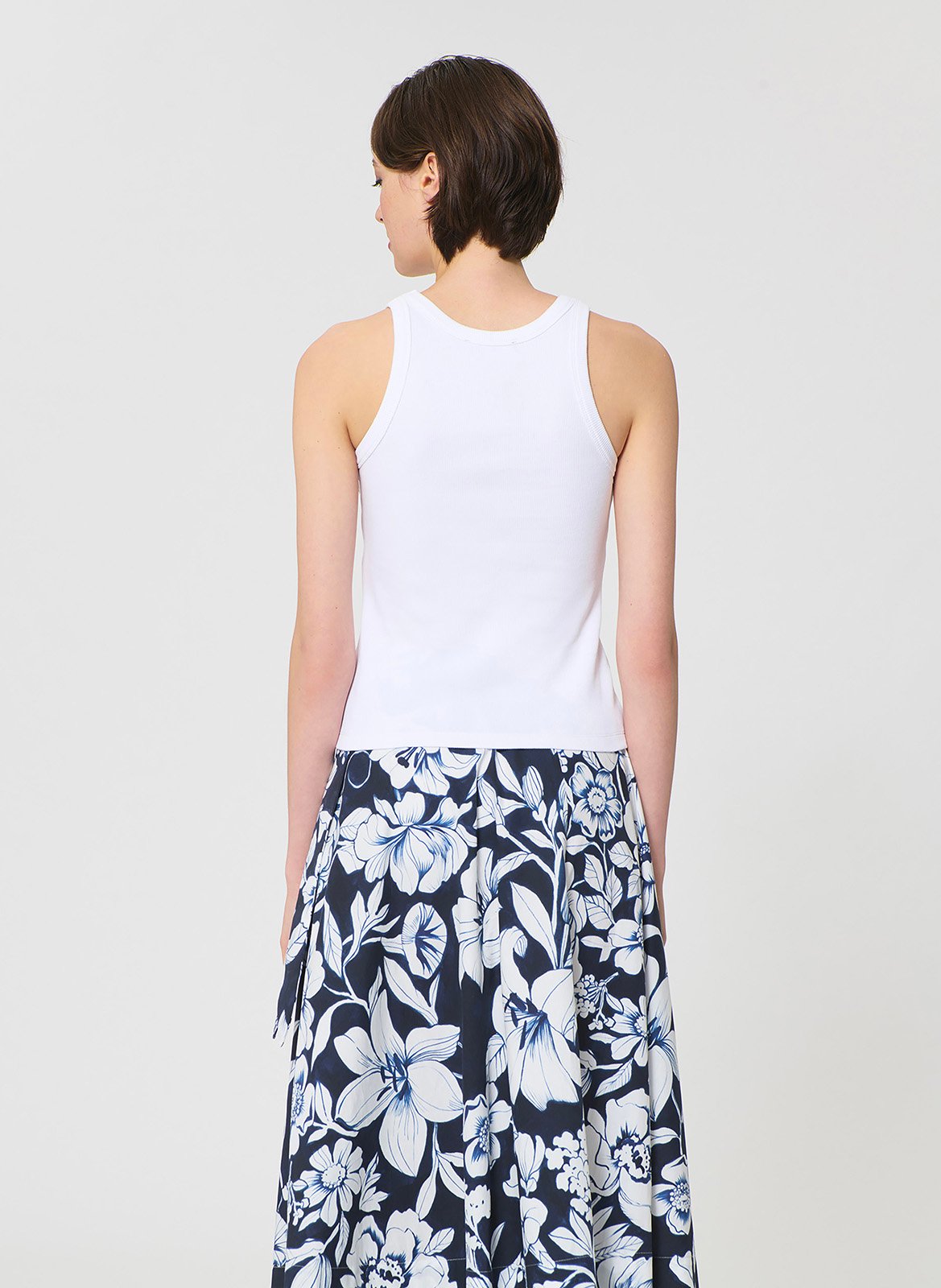 Strakke singlet | katoenblend TARA JARMON Wit