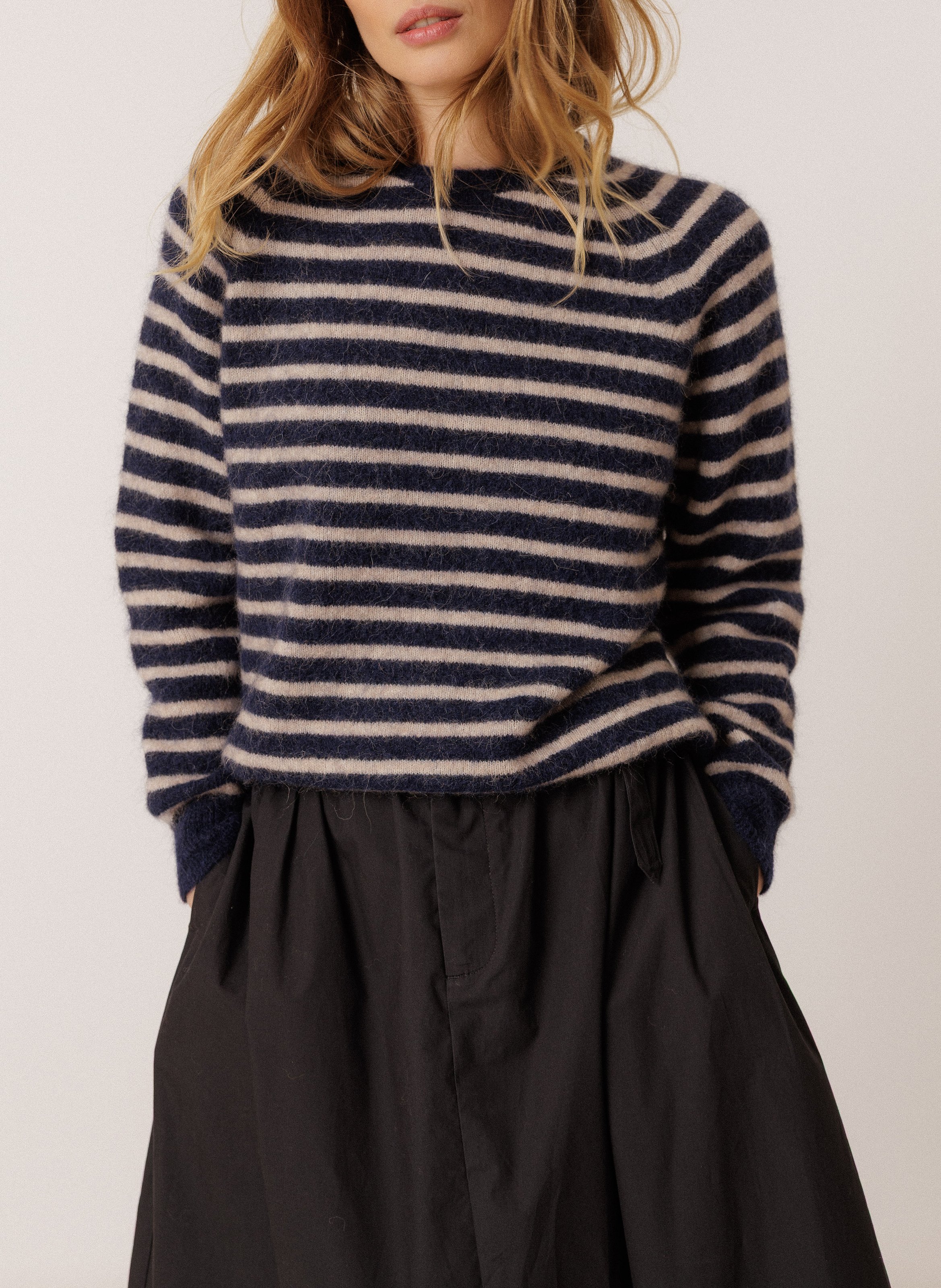 Maglione oversize a righe INDI & COLD Blu