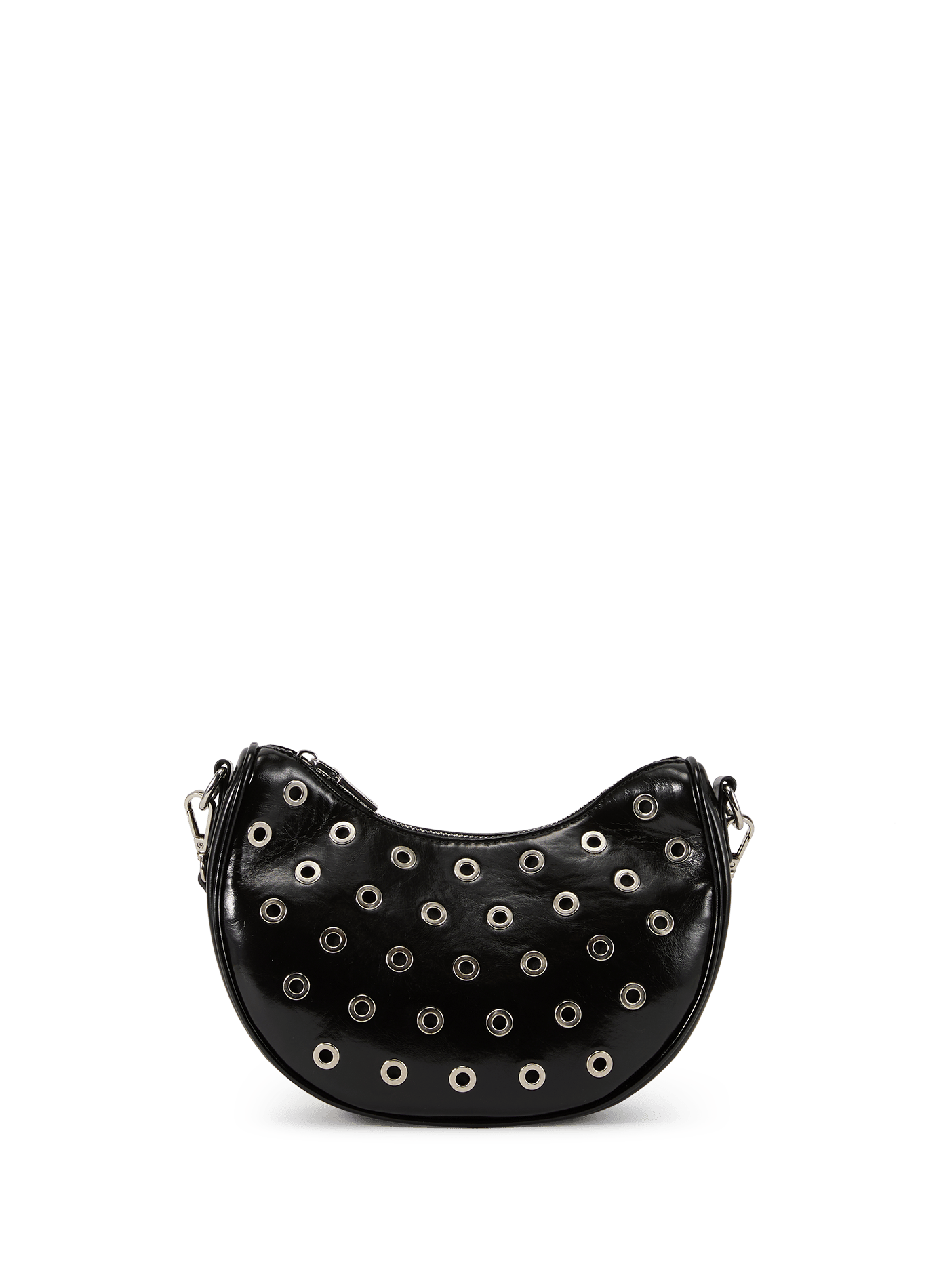 Shoulder bag with eyelets AU PRINTEMPS PARIS Black