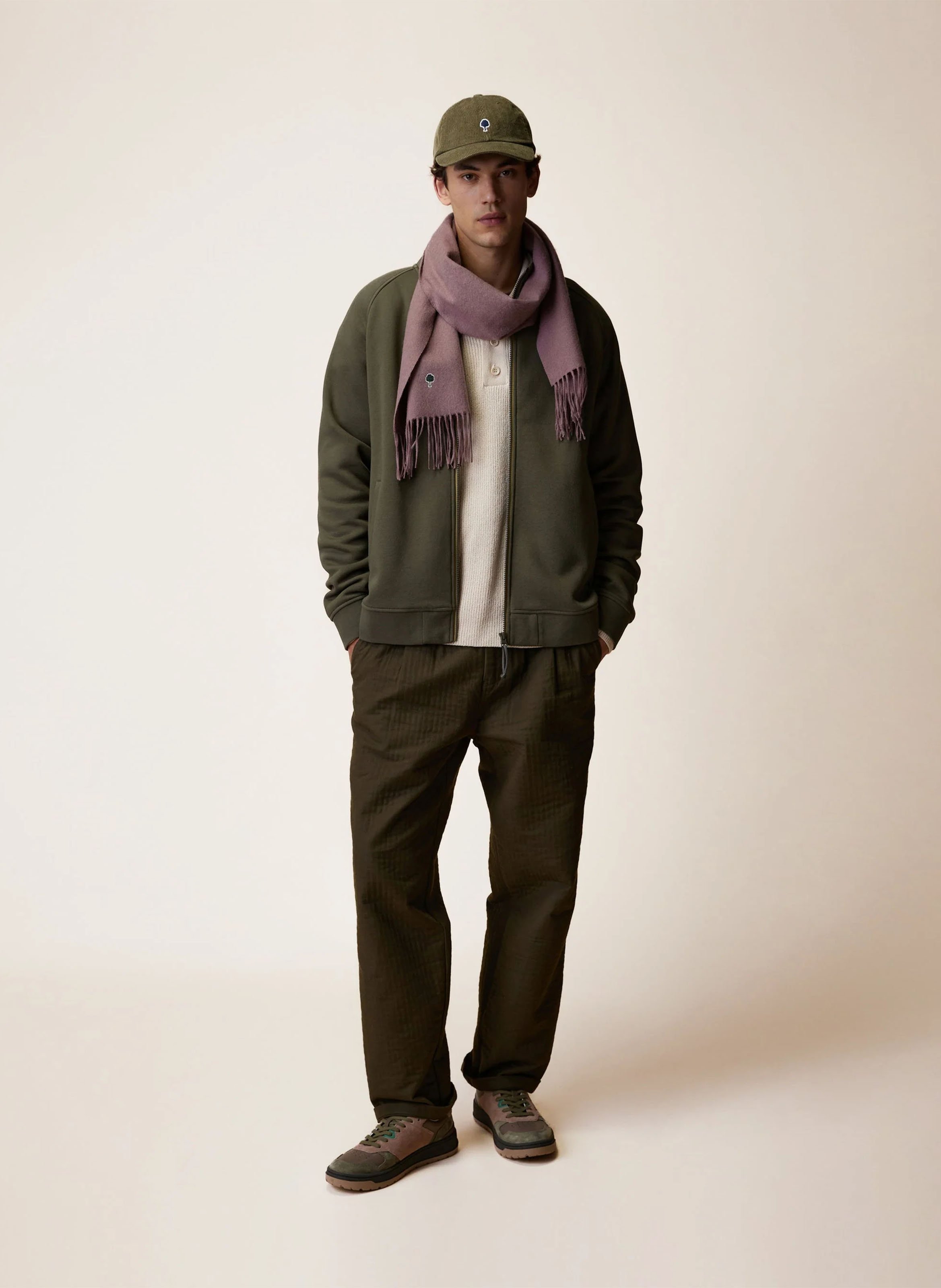 High-neck sweatshirt FAGUO Khaki