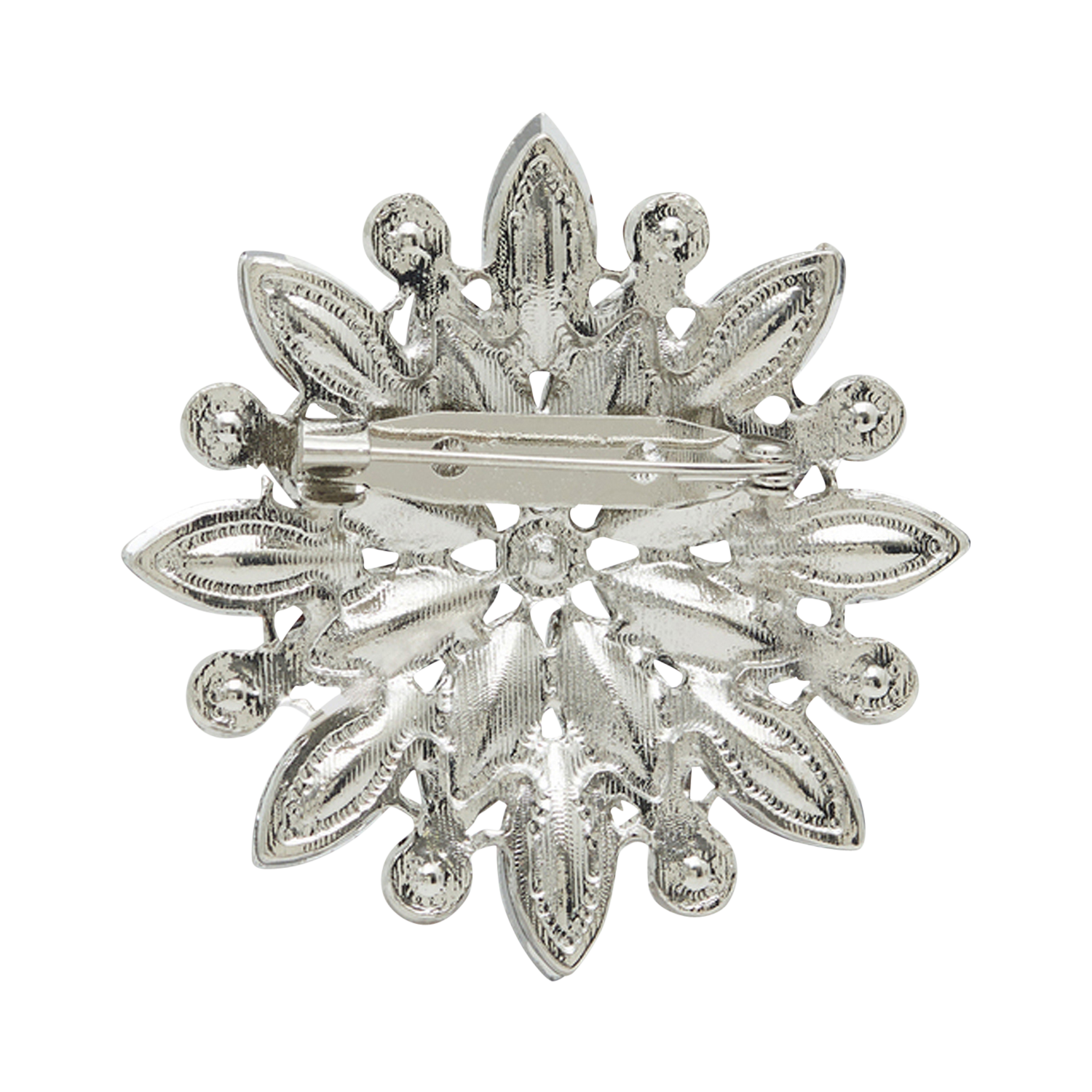 Broche bloemblaadjes PABLO Grijs