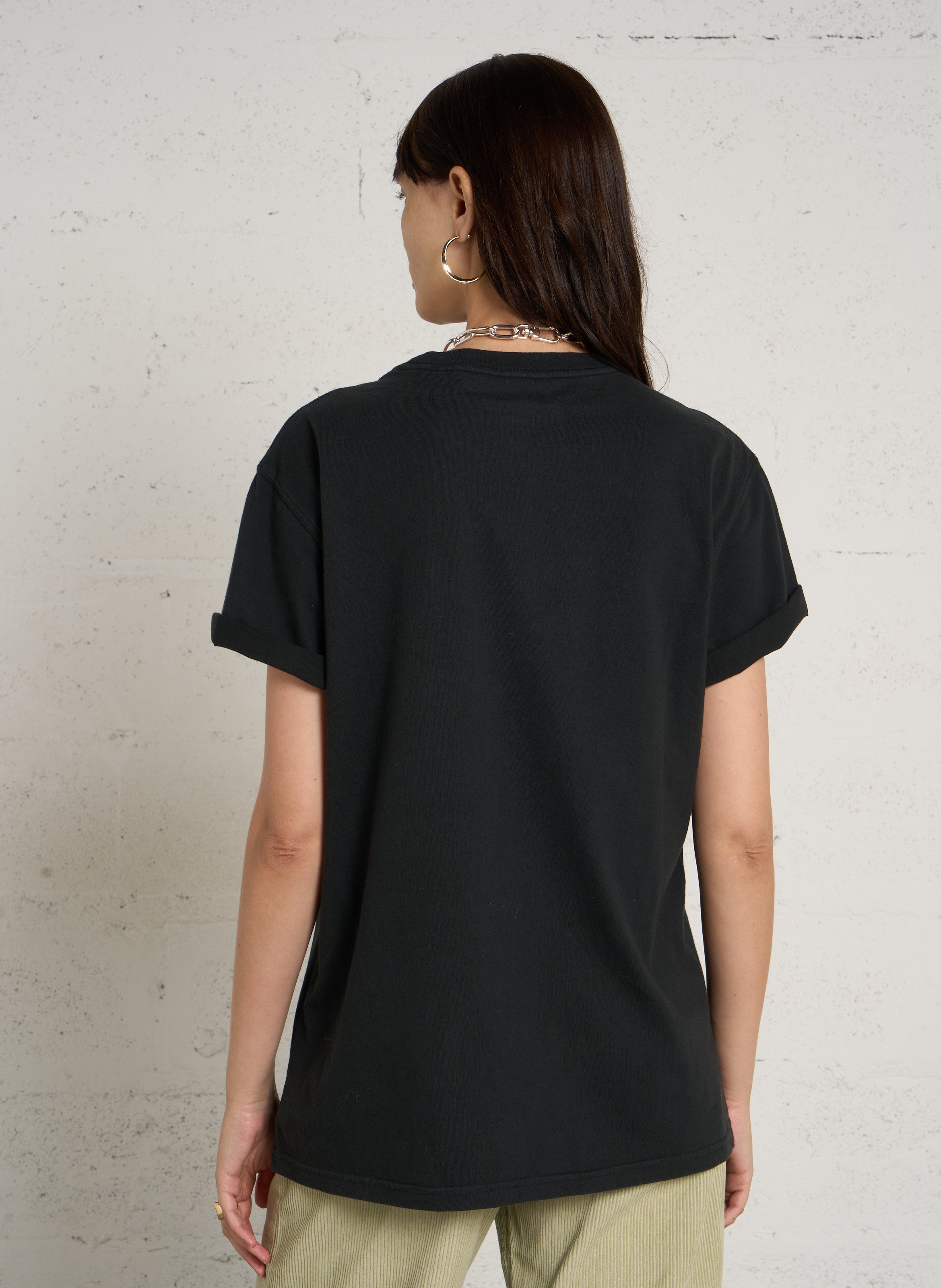 Tee-shirt imprimé en coton NEWTONE Noir