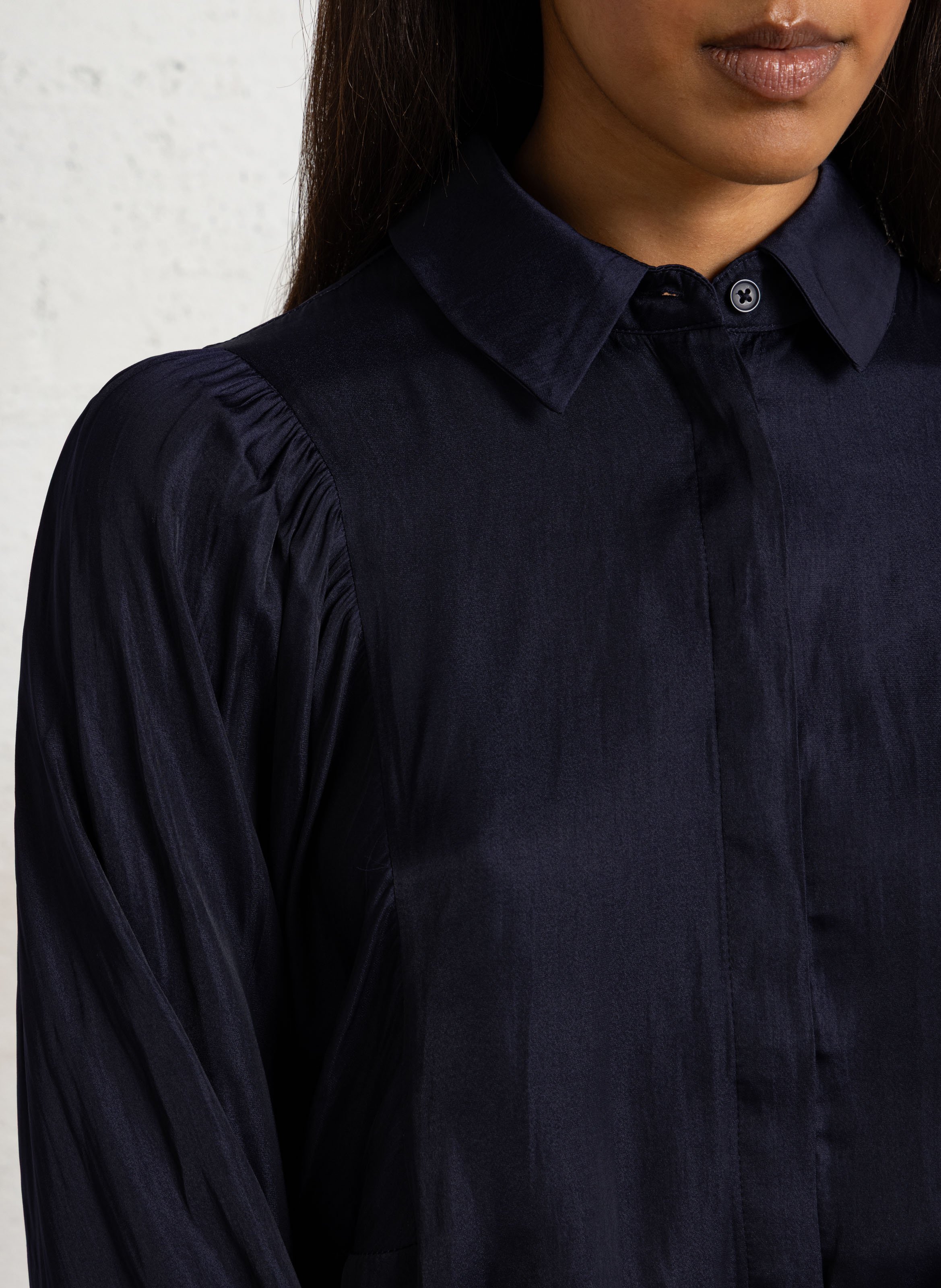 Fitted shirt with classic collar MAISON 123 Blue