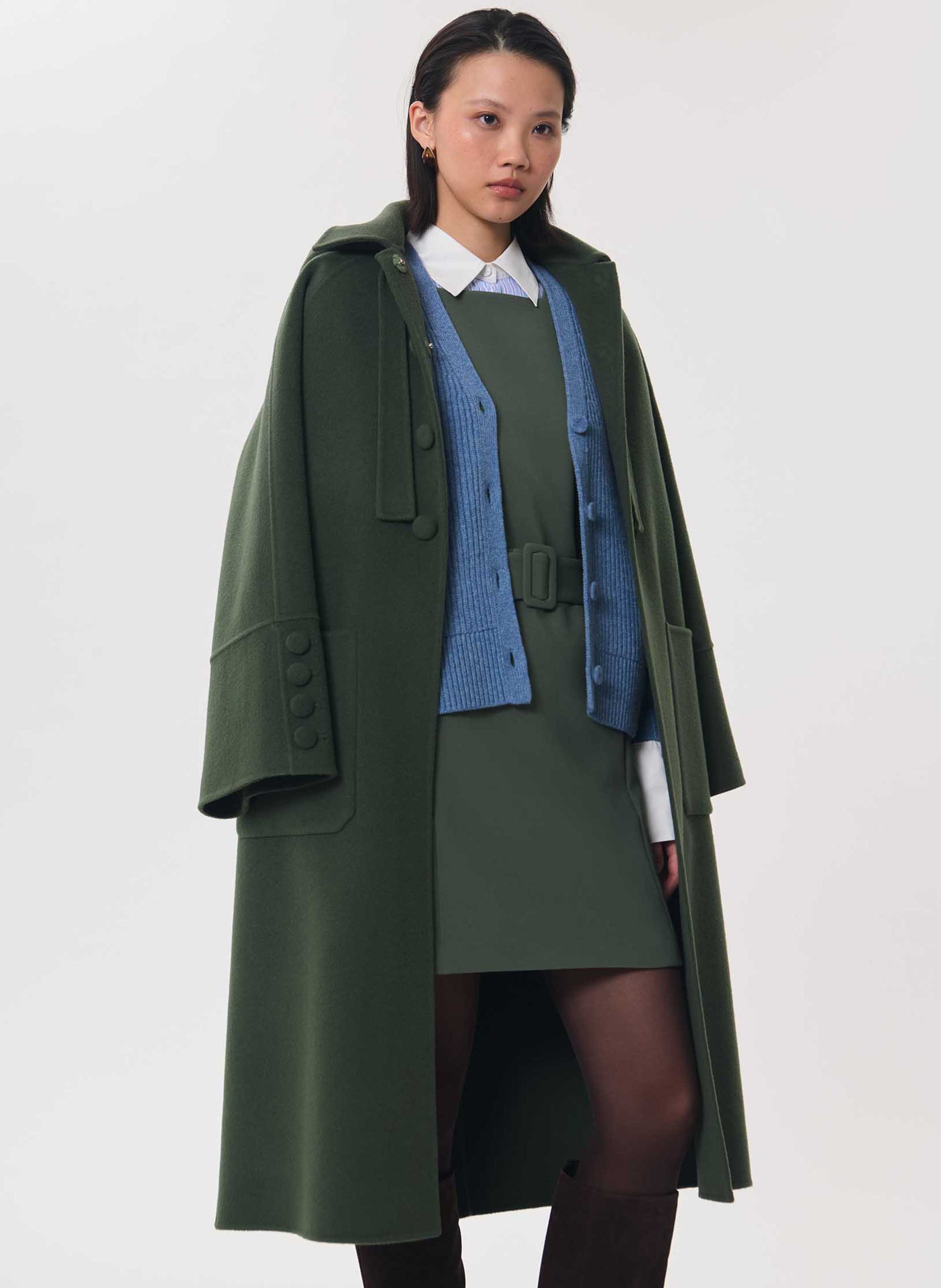 Ärmelloses Kurzkleid mit Gürtel | Grun TARA JARMON Damen