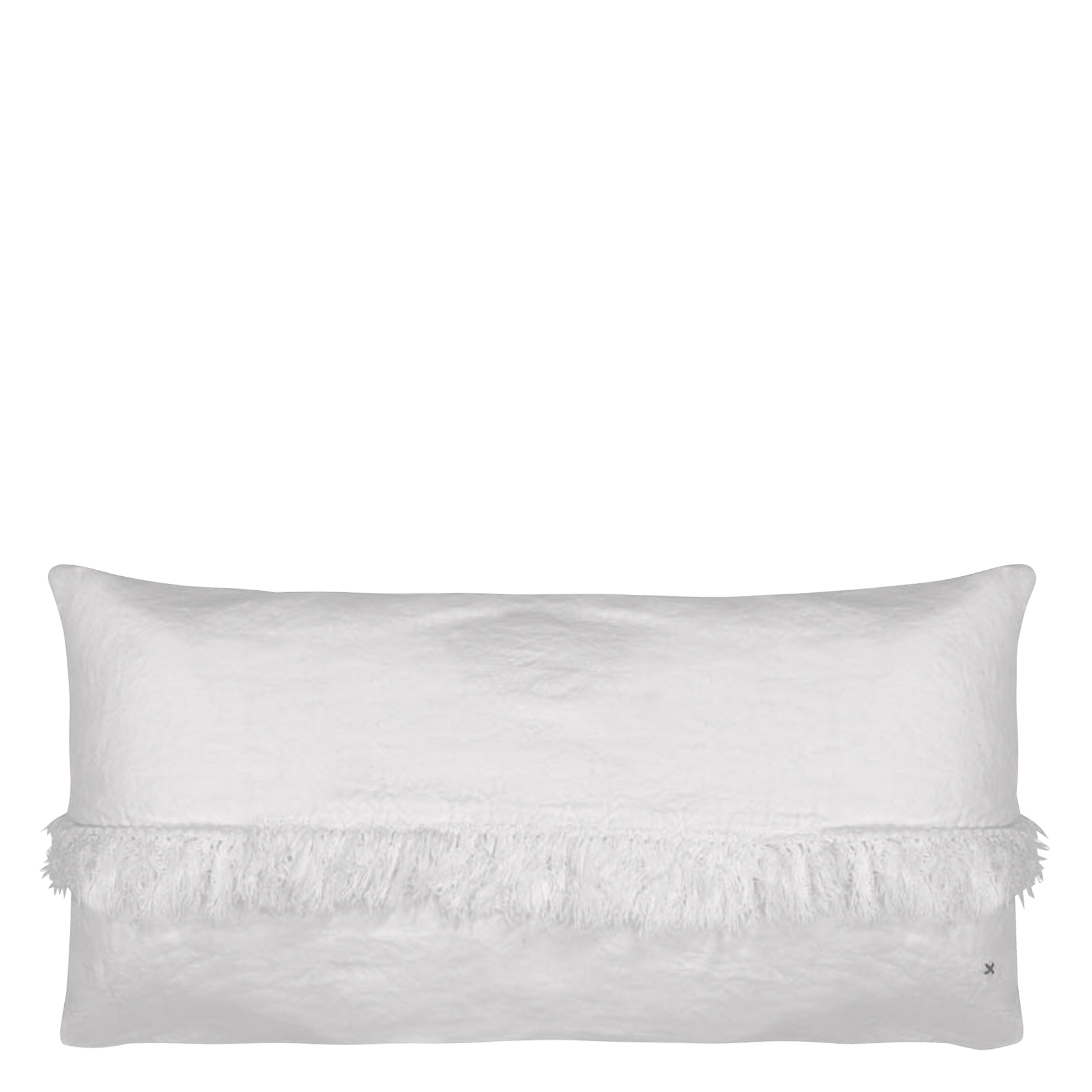 Fringed linen cushion WhiteBED AND PHILOSOPHY