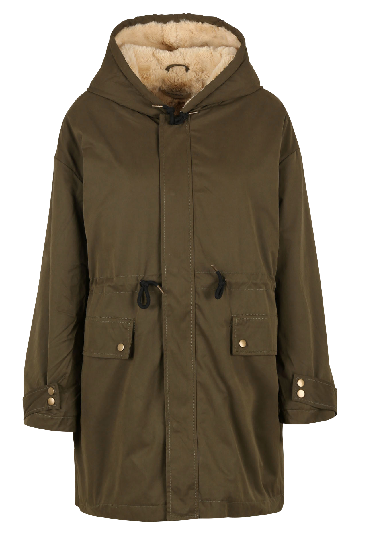 Hooded cotton-blend parka LA FEE MARABOUTEE Green