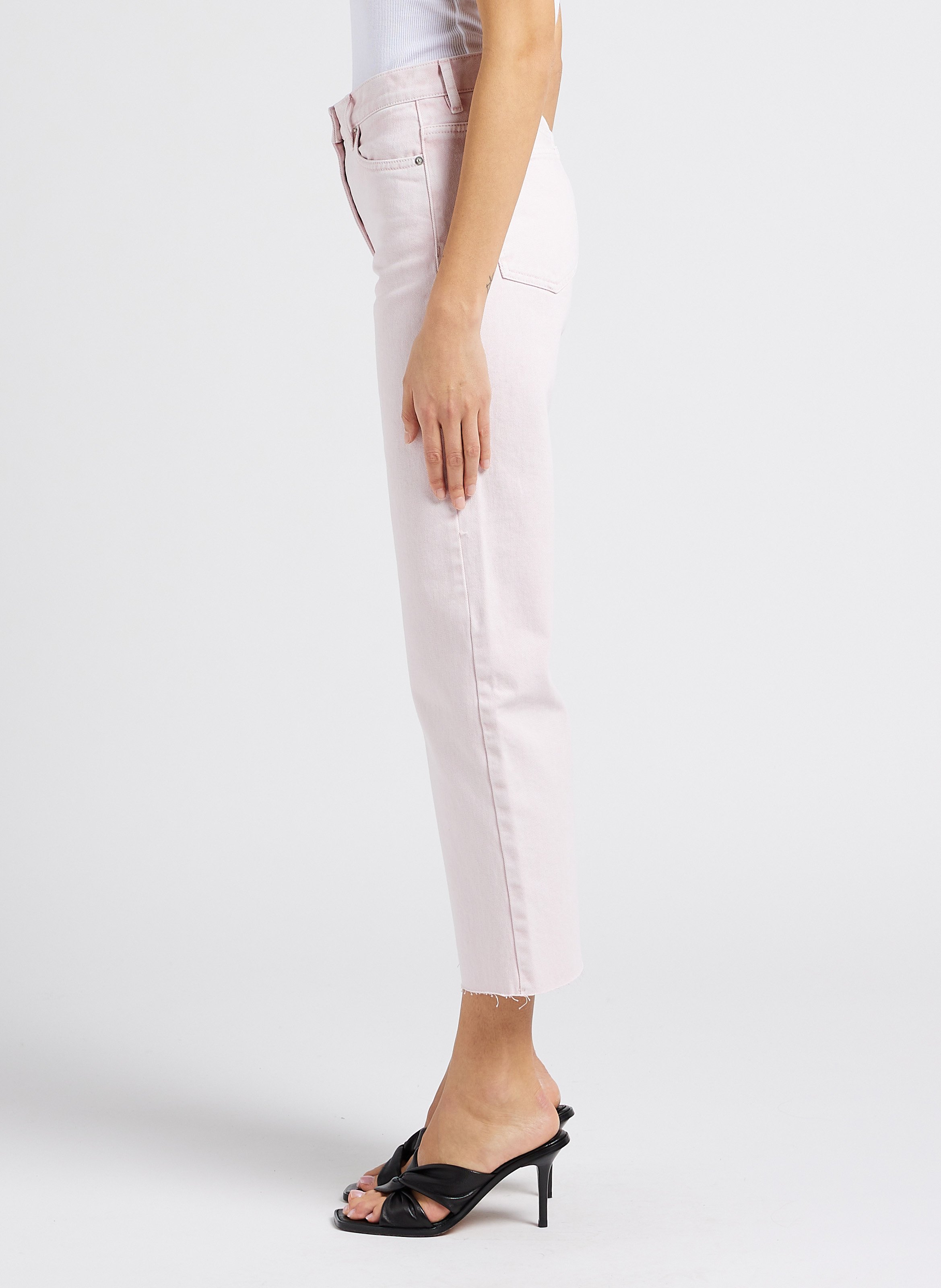 High-rise straight-leg cotton jeans IRO Pink