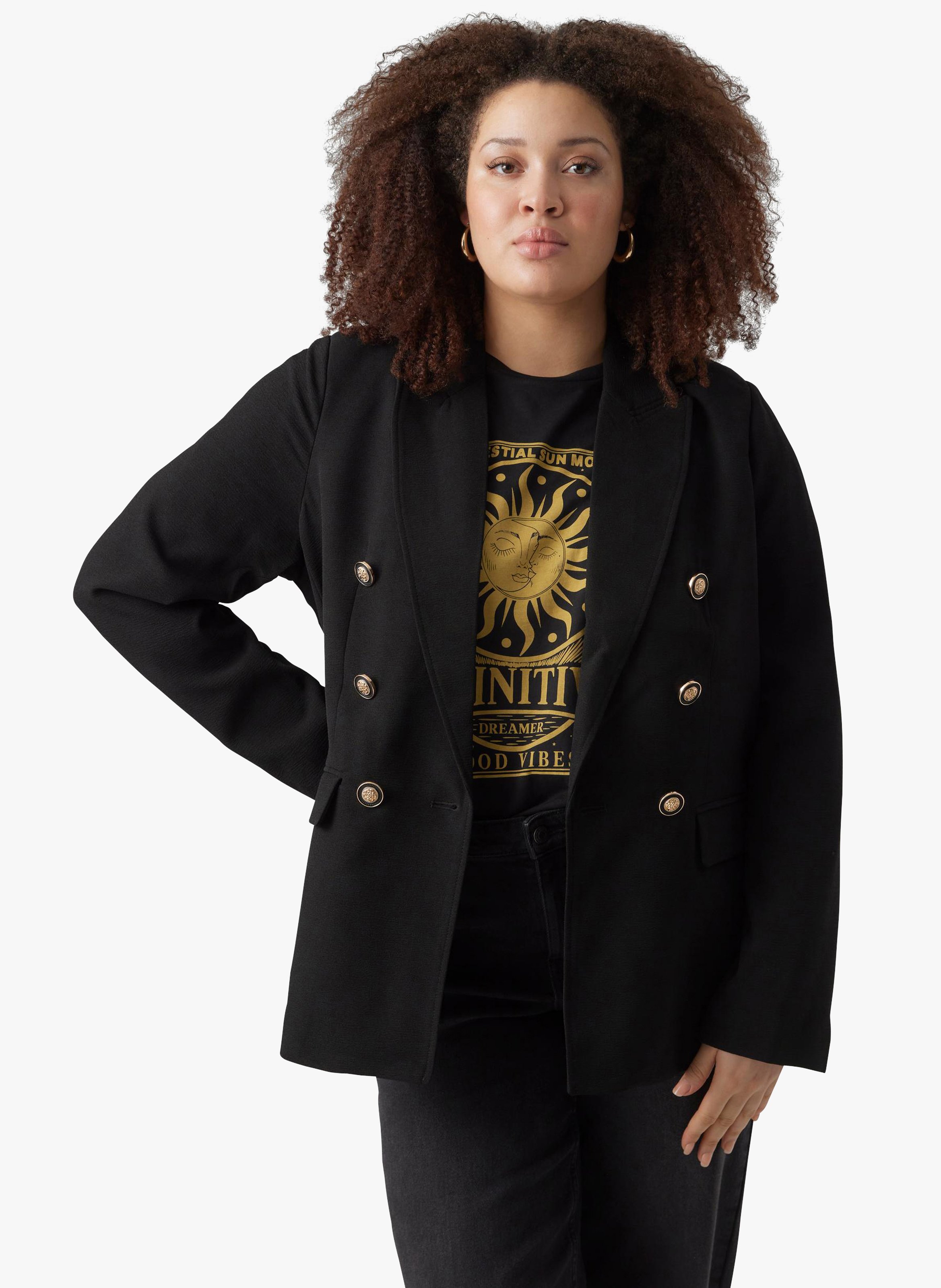 Slim-fit blazer VERO MODA CURVE Black