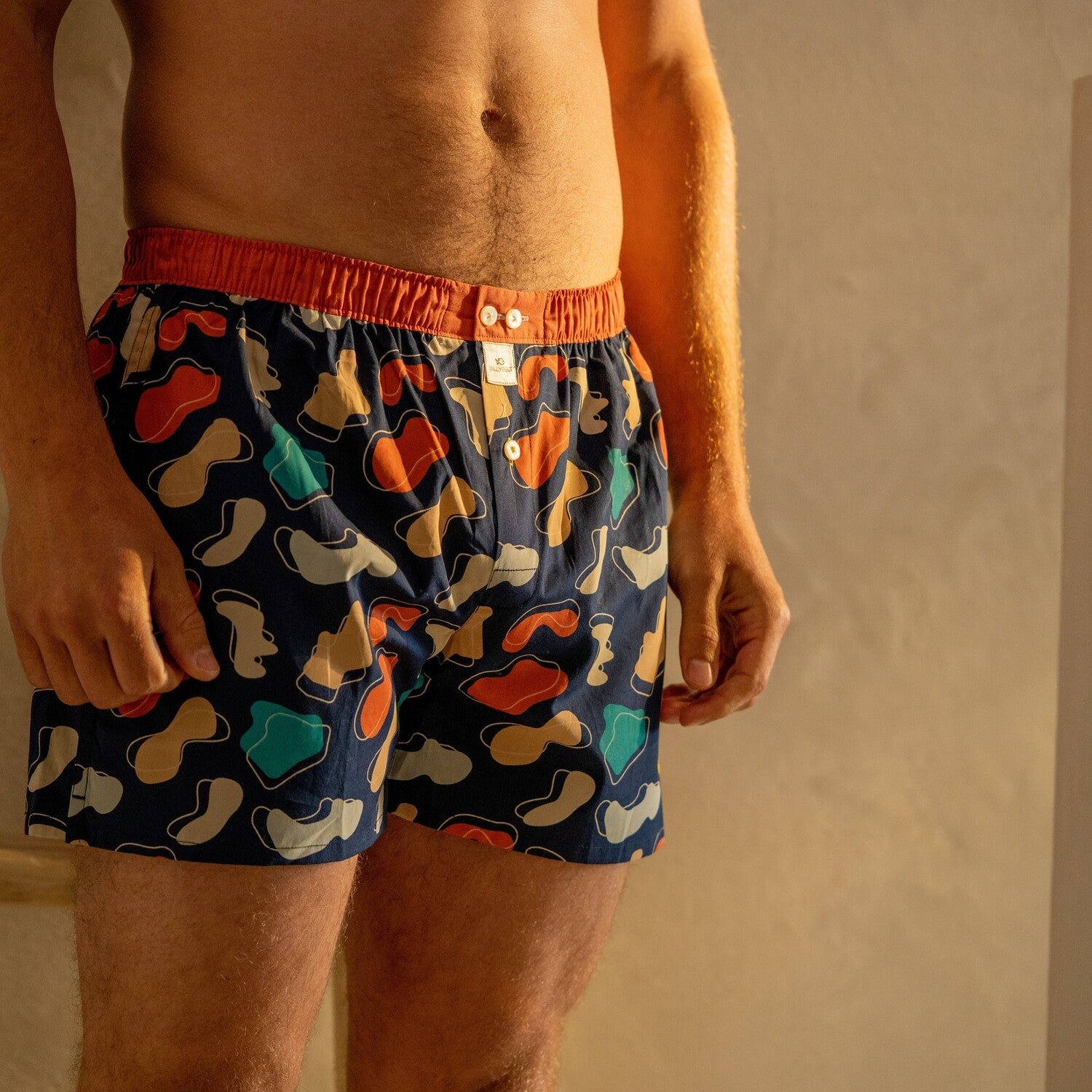 Organic cotton boxer shorts BILLYBELT Blue