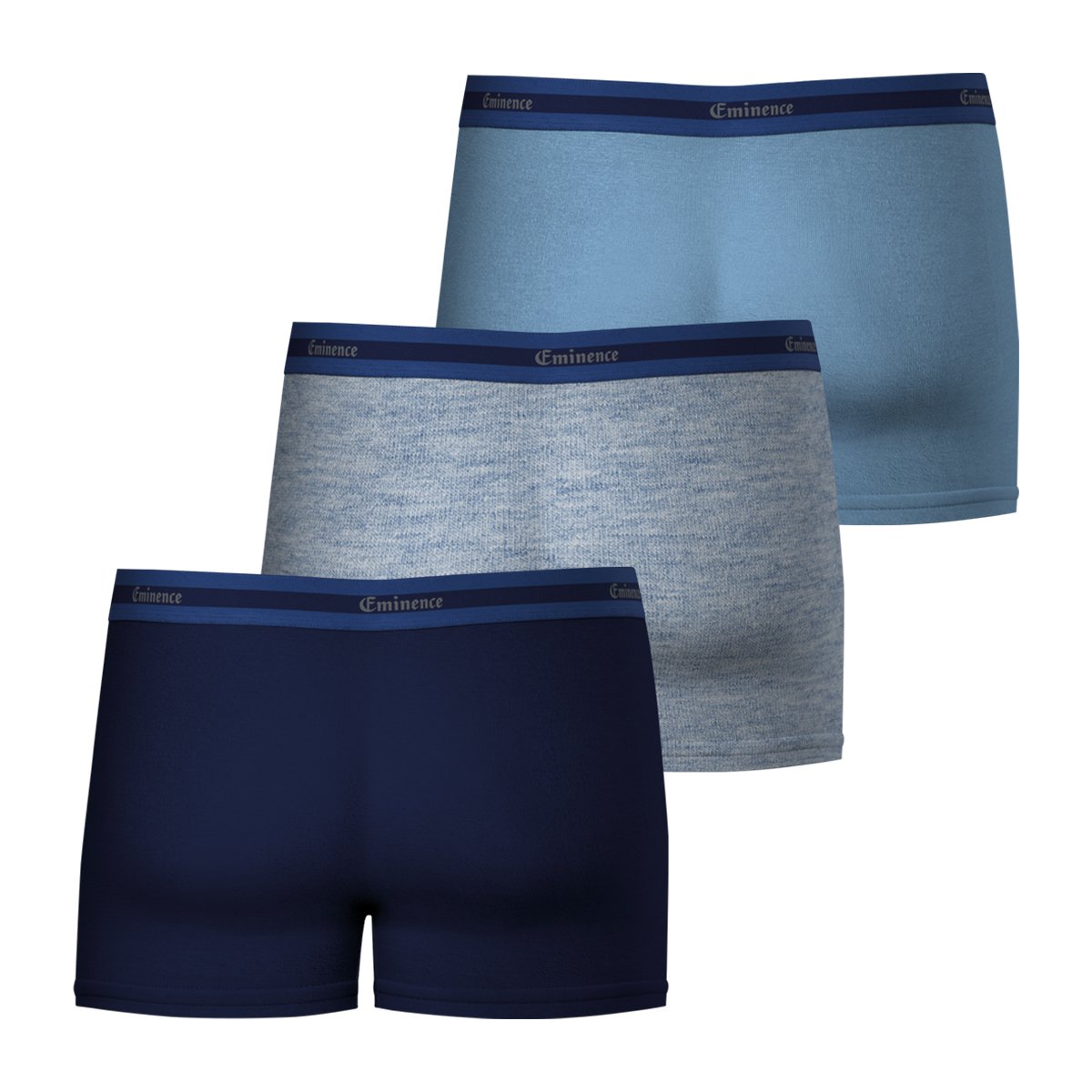 Pack of 3 organic cotton selection boxer shorts EMINENCE Blue