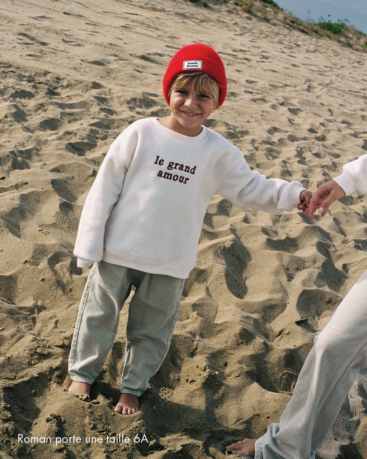 The "Le grand amour" recycled fleece sweatshirt EMOI EMOI White