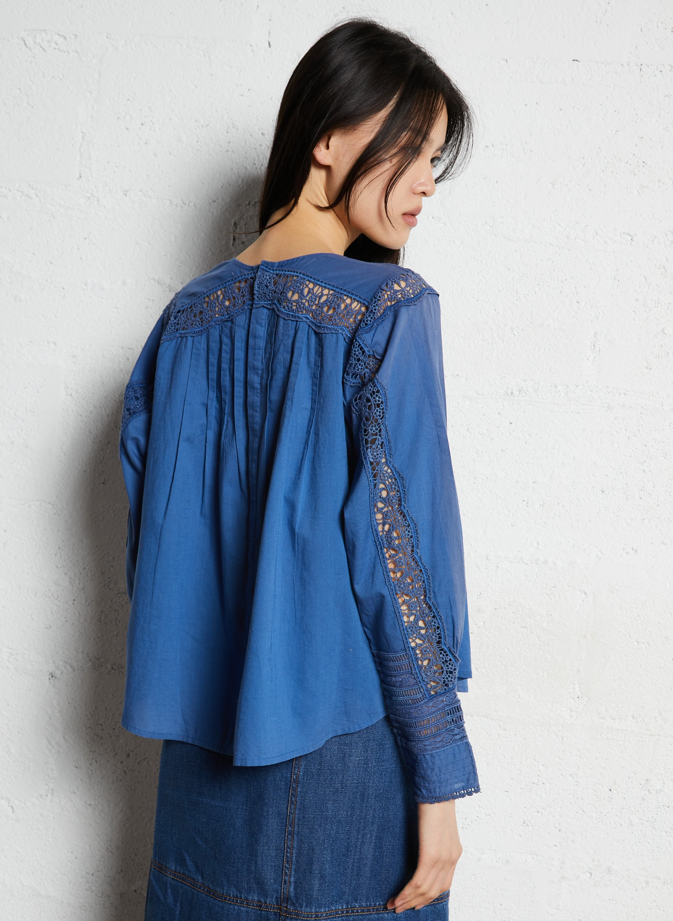 Capri plain oversized shirt LOUISE MISHA Blue