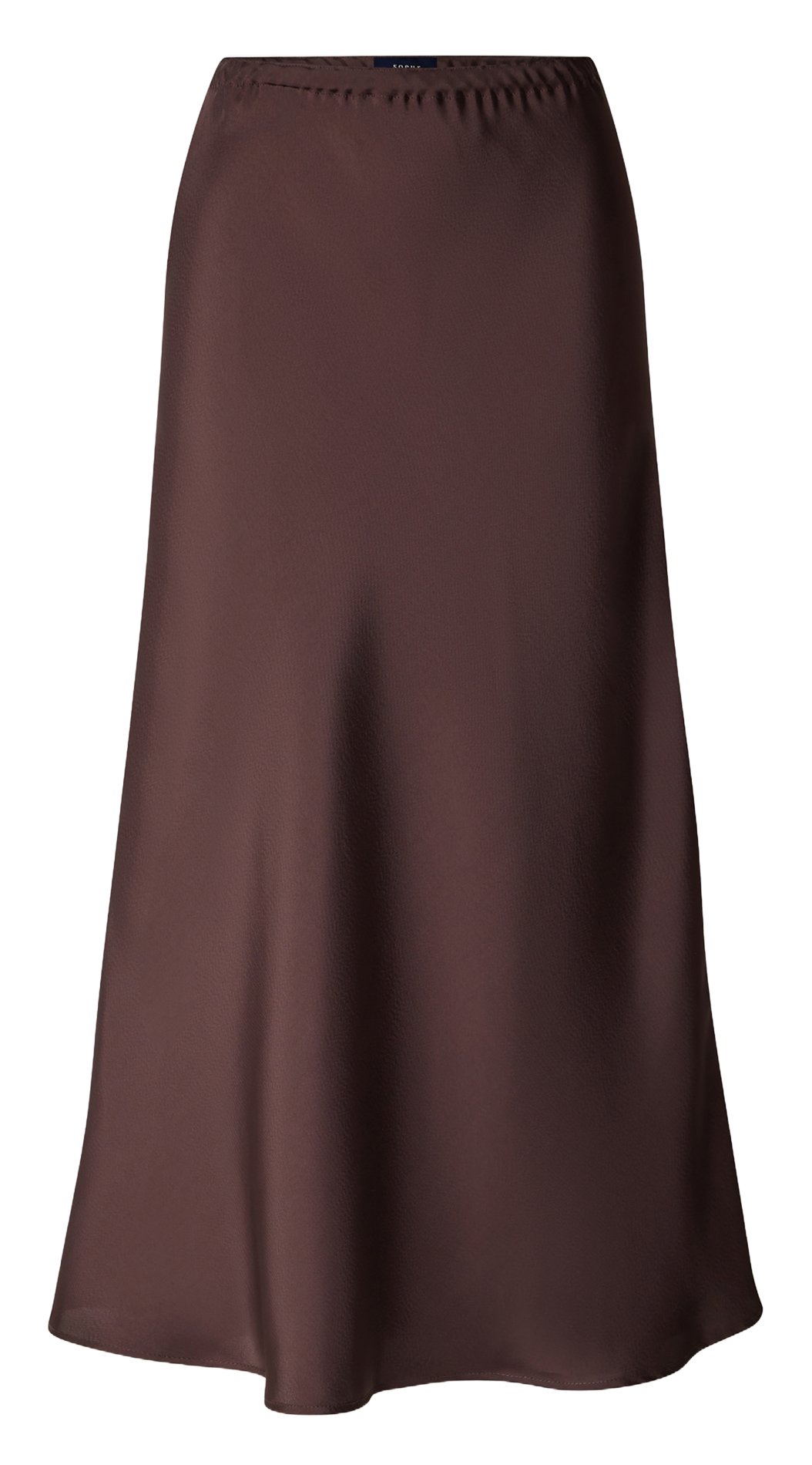 Jupe midi fluide en satin SOEUR Prune